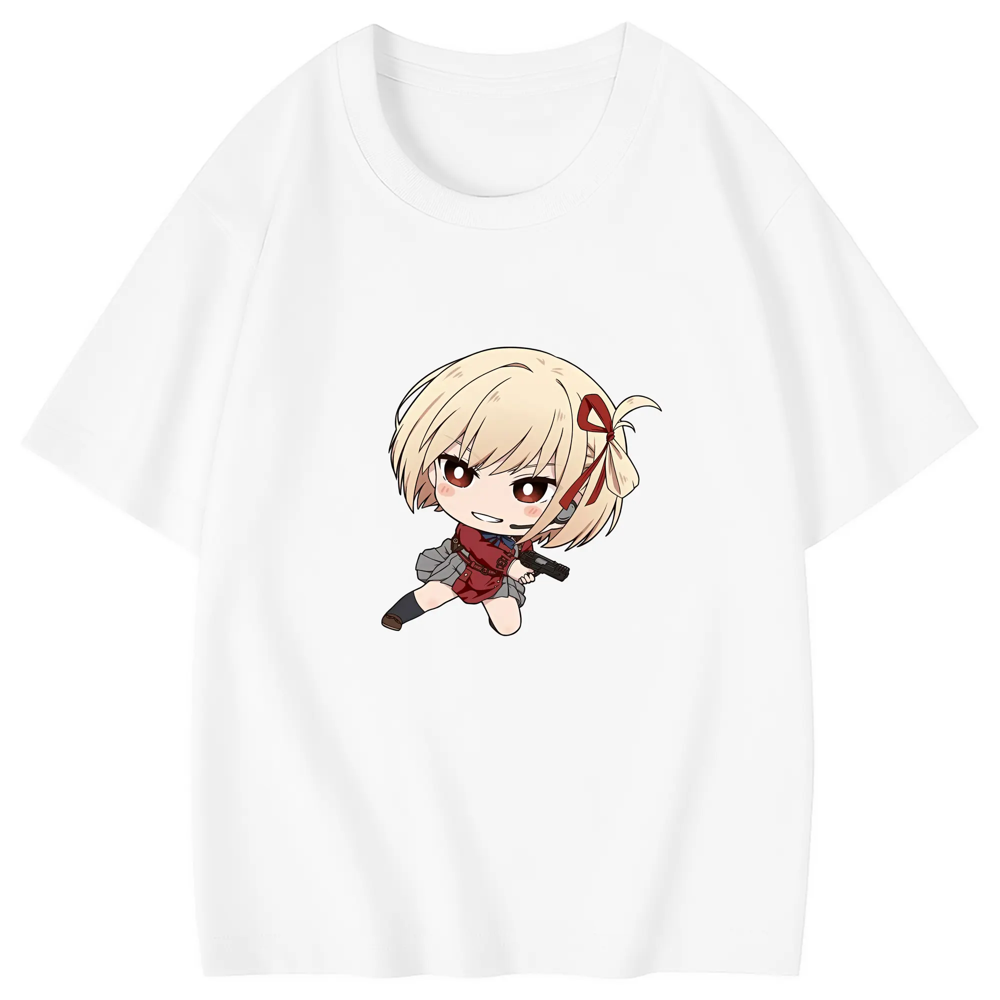 リコリス・リコイル グッズ,錦木千束 - 綿100％ キッズTシャツ ・ フロントプリント ・ 快適 通気性 ・ スポーツ カジュアル 散歩用