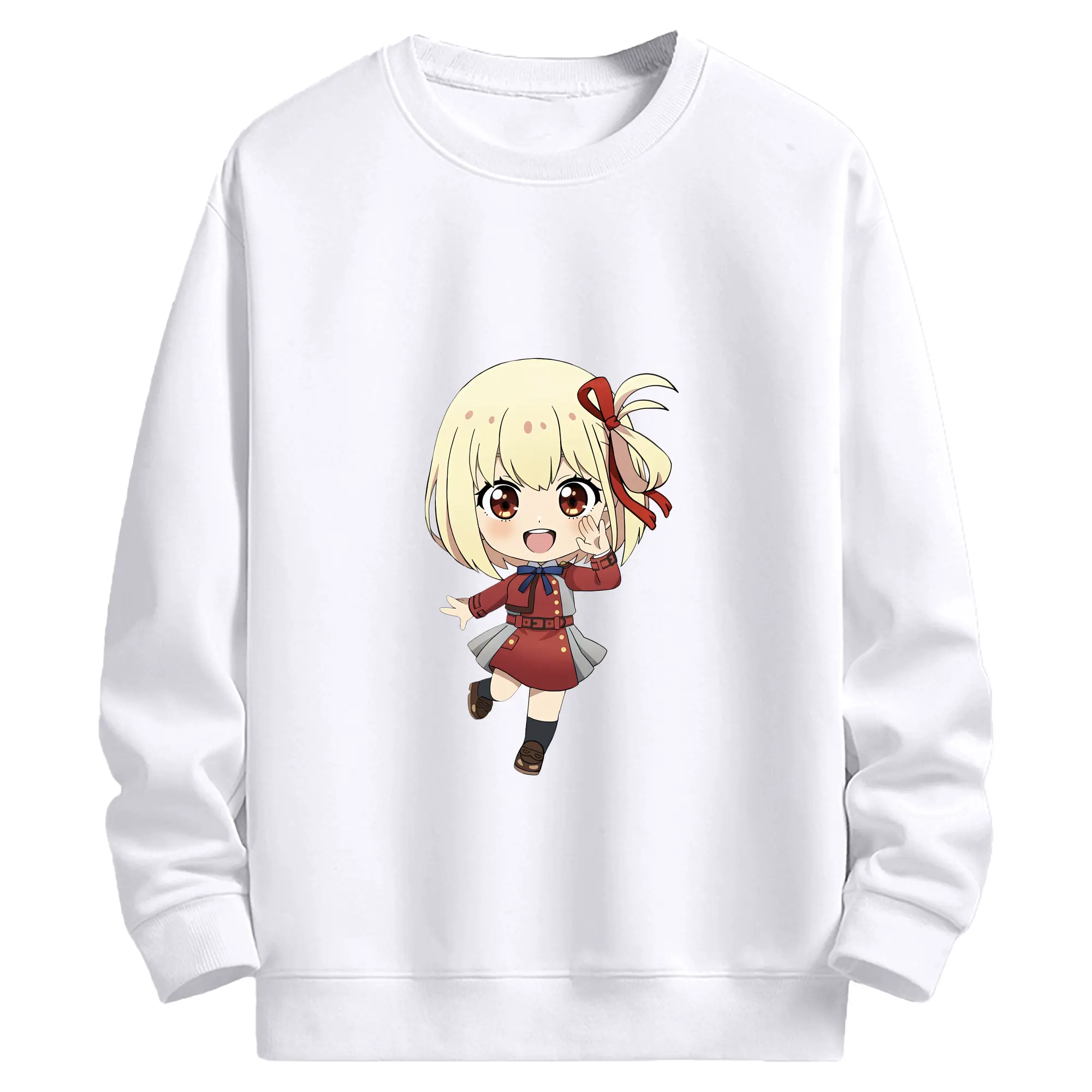 リコリス・リコイル グッズ,錦木千束 - 高品質 クルーネック スウェット ・ コットン59％ ポリエステル41％ ・ ユニセックス 長袖 トレーナー ・ カジュアル デイリー スポーツ 散歩用