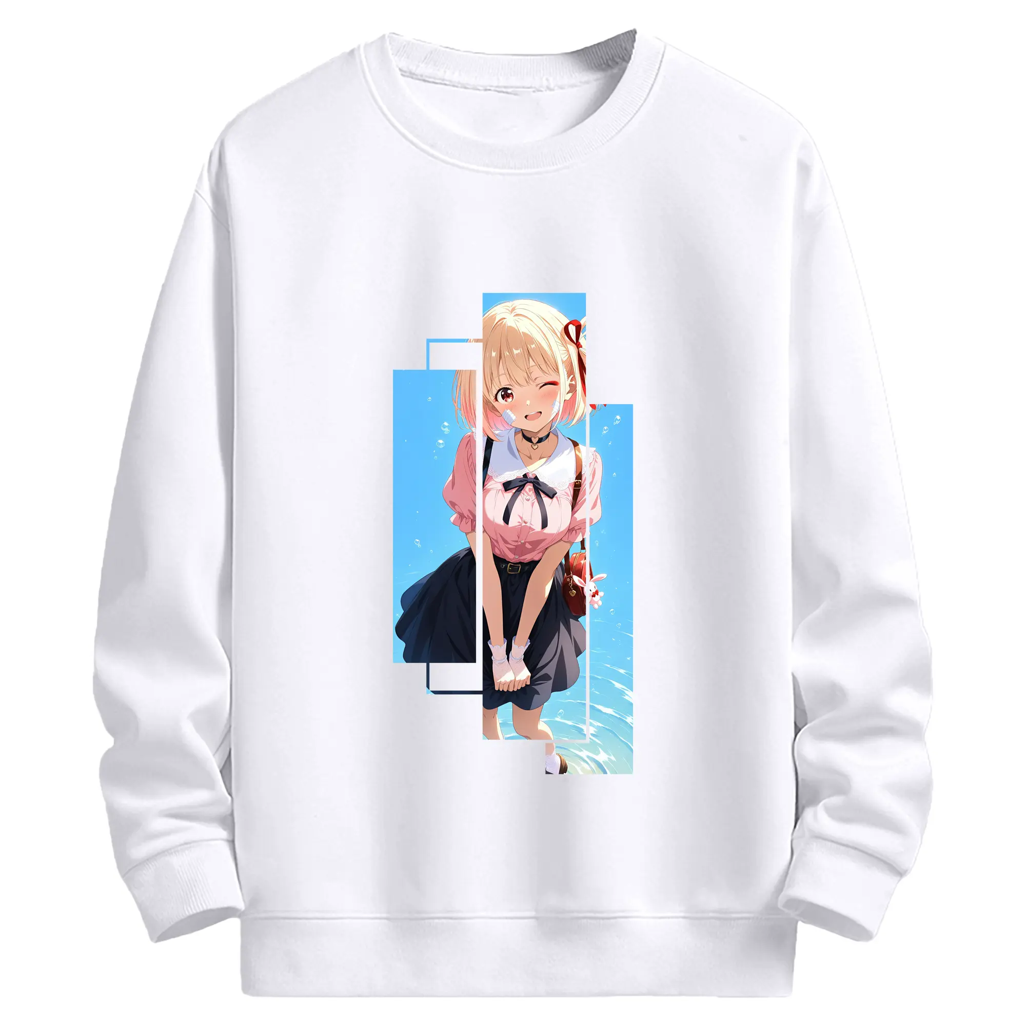 リコリス・リコイル グッズ,錦木千束 - 高品質 クルーネック スウェット ・ コットン59％ ポリエステル41％ ・ ユニセックス 長袖 トレーナー ・ カジュアル デイリー スポーツ 散歩用