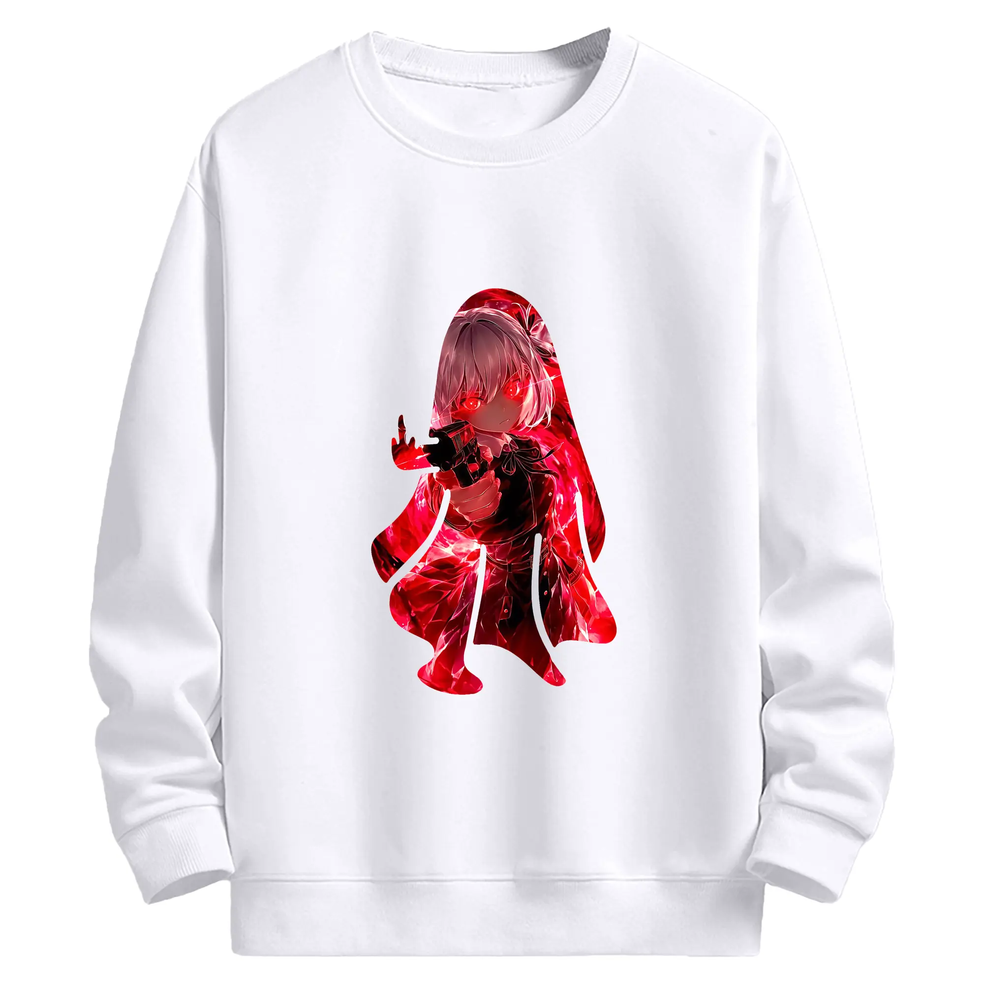 リコリス・リコイル グッズ,錦木千束 - 高品質 クルーネック スウェット ・ コットン59％ ポリエステル41％ ・ ユニセックス 長袖 トレーナー ・ カジュアル デイリー スポーツ 散歩用