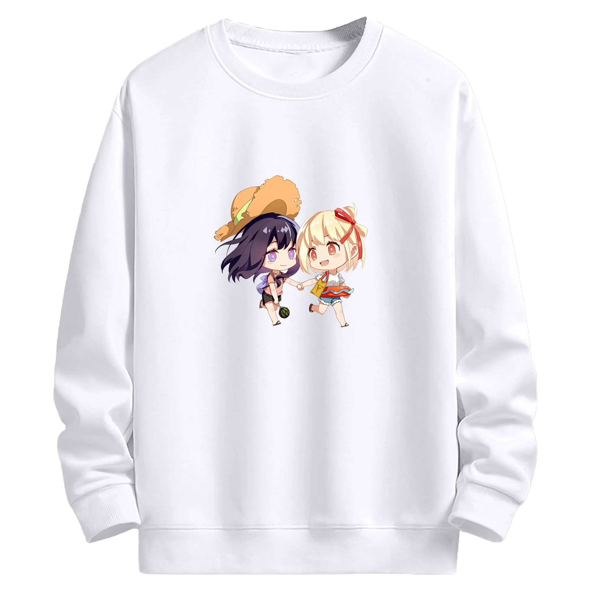 リコリス・リコイル グッズ,錦木千束 - 高品質 クルーネック スウェット ・ コットン59％ ポリエステル41％ ・ ユニセックス 長袖 トレーナー ・ カジュアル デイリー スポーツ 散歩用