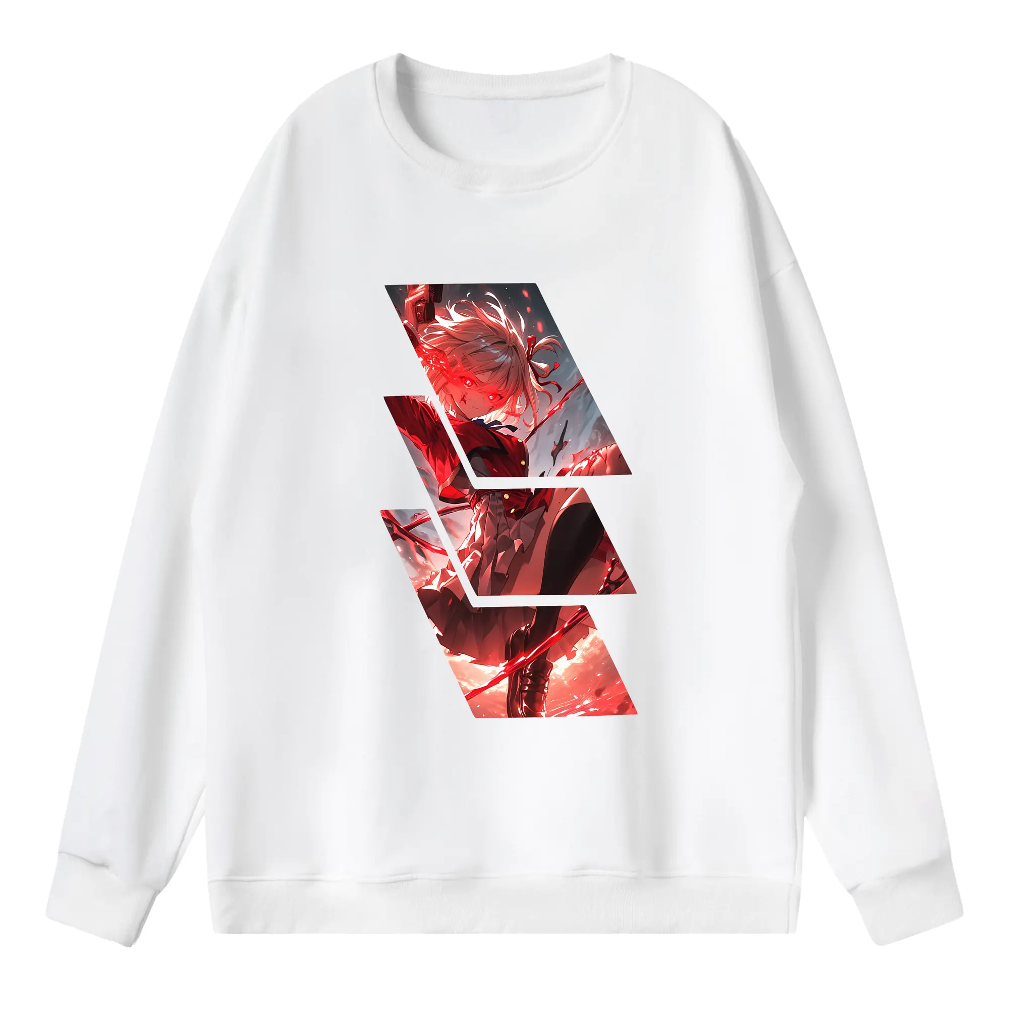 リコリス・リコイル グッズ,錦木千束 - 薄手 クルーネック スウェット 裏毛260g · ポリエステル 春秋向け カジュアル 男女兼用 · トレーナー デイリー スポーツ 散歩に最適