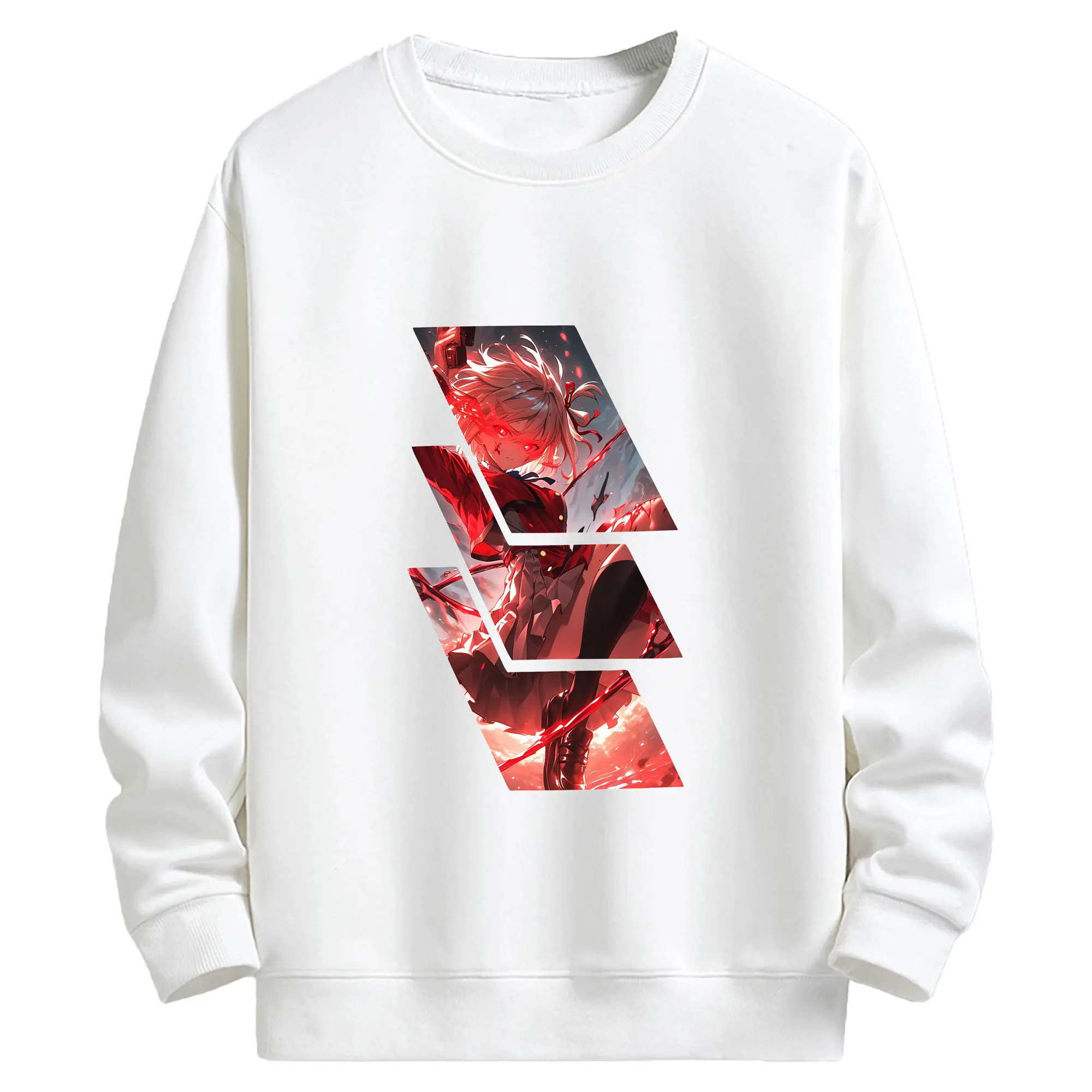 リコリス・リコイル グッズ,錦木千束 - キッズ クルーネックスウェットシャツ ・ フロントプリント ・ 綿80％ ポリエステル20％ ・ 快適 通学 スポーツ 日常使い お散歩用