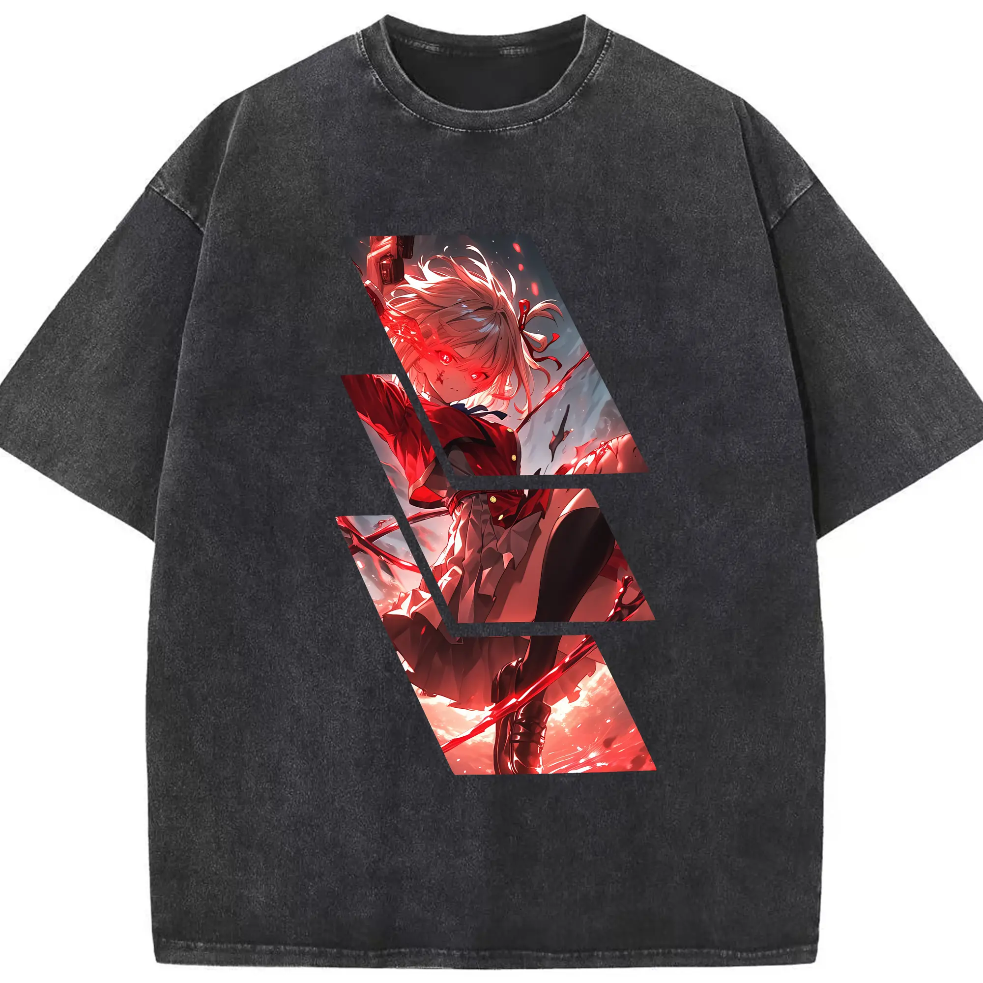 リコリス・リコイル グッズ,錦木千束 - 綿100％ ヴィンテージ風 半袖Tシャツ ・ フロントプリント ・ 柔らか肌触り ・ 通気性 快適 ・ スポーツ カジュアル 外出用