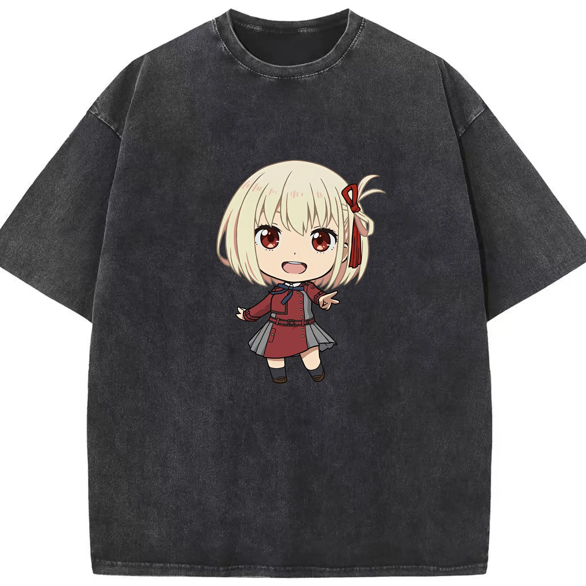 リコリス・リコイル グッズ,錦木千束 - 綿100％ ヴィンテージ風 半袖Tシャツ ・ フロントプリント ・ 柔らか肌触り ・ 通気性 快適 ・ スポーツ カジュアル 外出用
