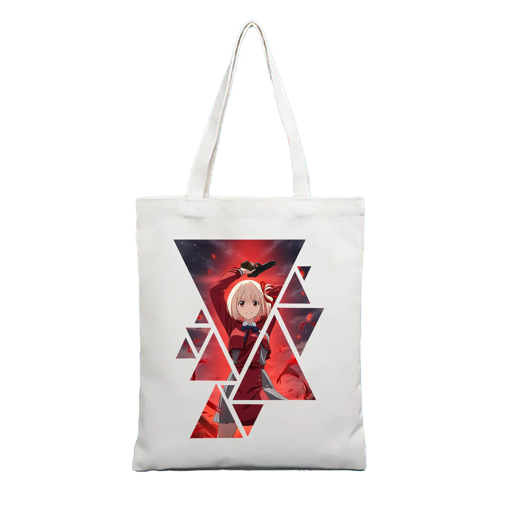 リコリス・リコイル グッズ,錦木千束 - 縦型キャンバス手提げバッグ（トートバッグ） ・ キャンバス素材 ・ ショッピング用 ・ 軽量 丈夫 お手入れ簡単