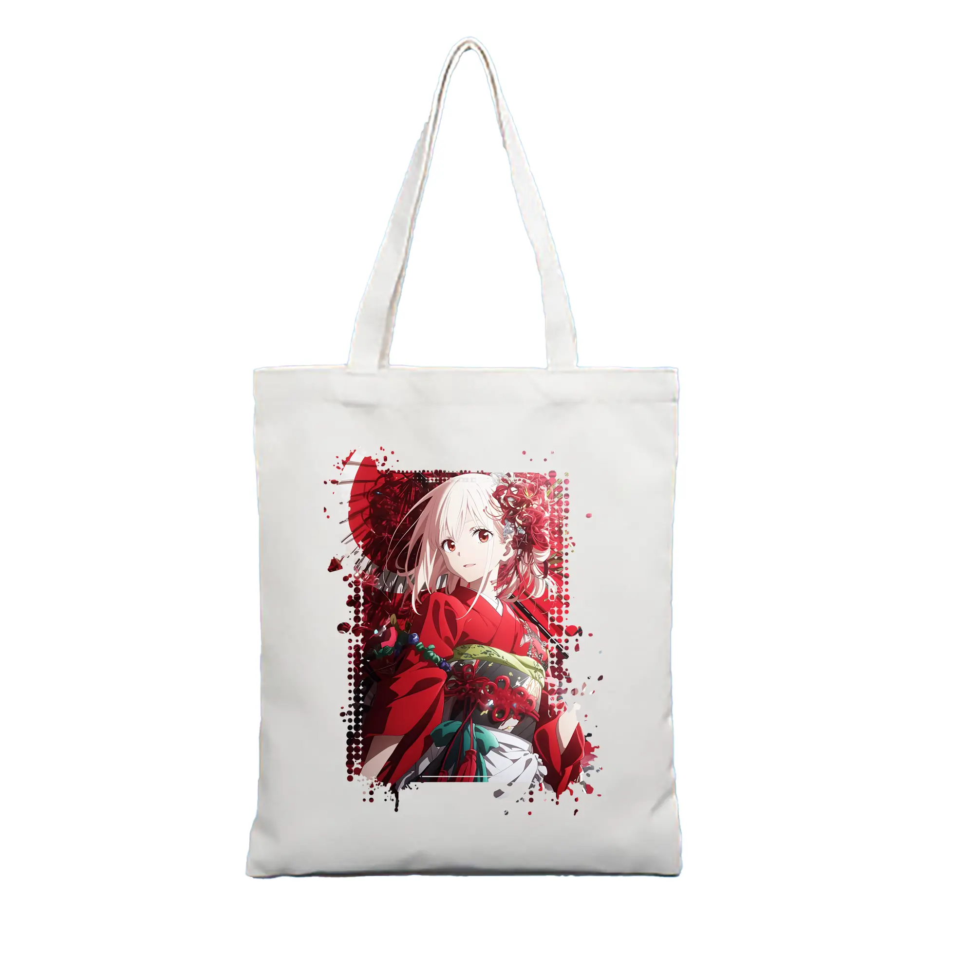 リコリス・リコイル グッズ,錦木千束 - 縦型キャンバス手提げバッグ（トートバッグ） ・ キャンバス素材 ・ ショッピング用 ・ 軽量 丈夫 お手入れ簡単