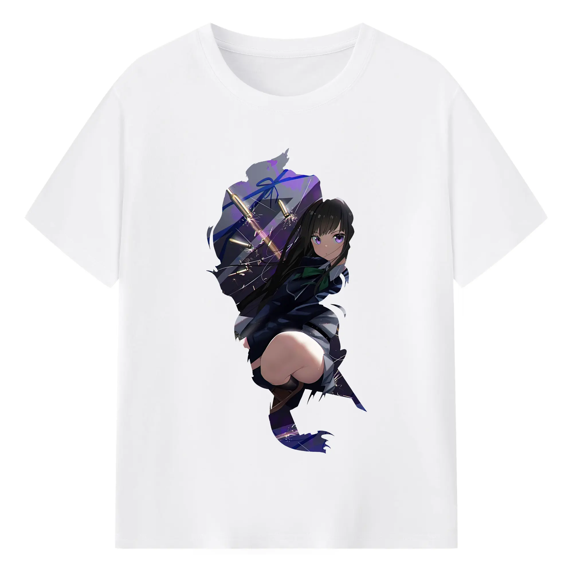 リコリス・リコイル グッズ,井ノ上たきな - 綿100％ 半袖Tシャツ ・ フロントプリント ・ 快適 通気性 ・ 日常使い 散歩 スポーツ用