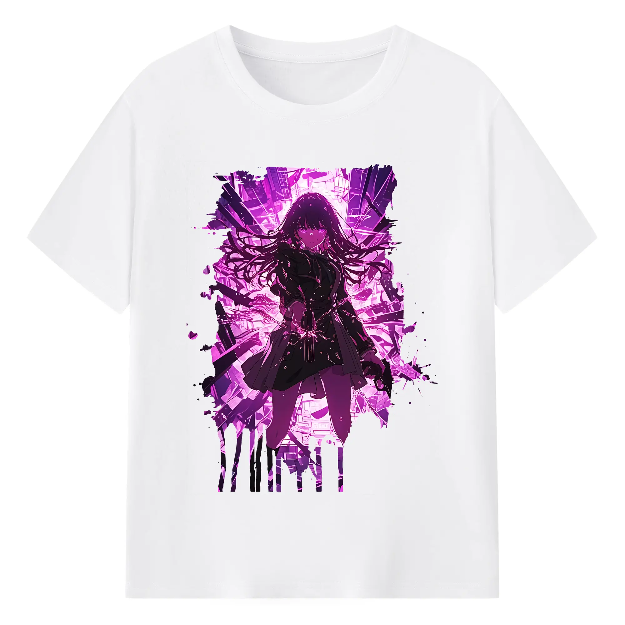 リコリス・リコイル グッズ,井ノ上たきな - 綿100％ 半袖Tシャツ ・ フロントプリント ・ 快適 通気性 ・ 日常使い 散歩 スポーツ用