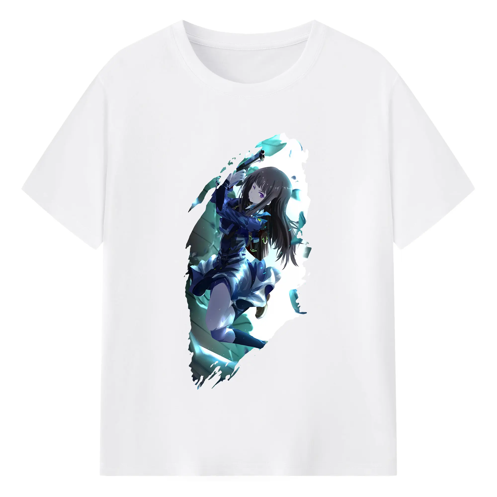 リコリス・リコイル グッズ,井ノ上たきな - 綿100％ 半袖Tシャツ ・ フロントプリント ・ 快適 通気性 ・ 日常使い 散歩 スポーツ用