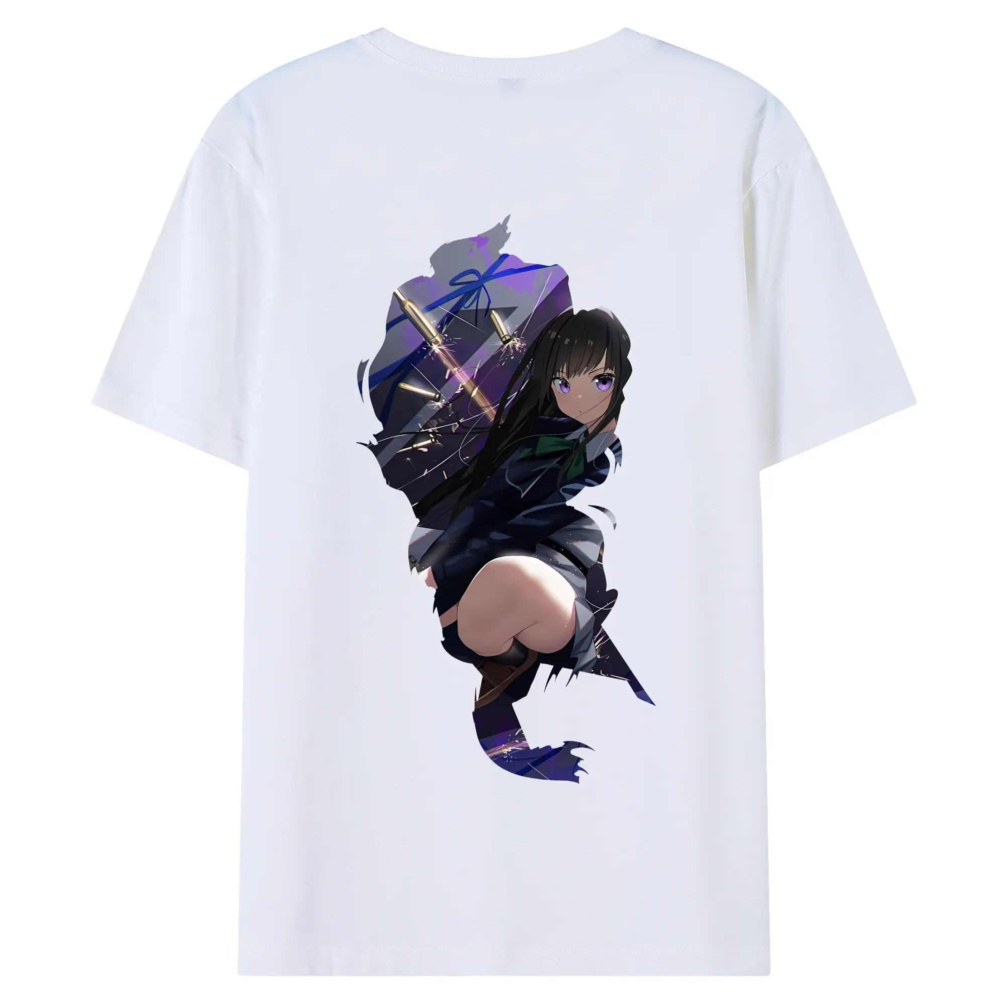 リコリス・リコイル グッズ,井ノ上たきな - 綿100％ 半袖Tシャツ ・ バックプリント ・ 快適 通気性 ・ 日常使い 散歩 スポーツ用