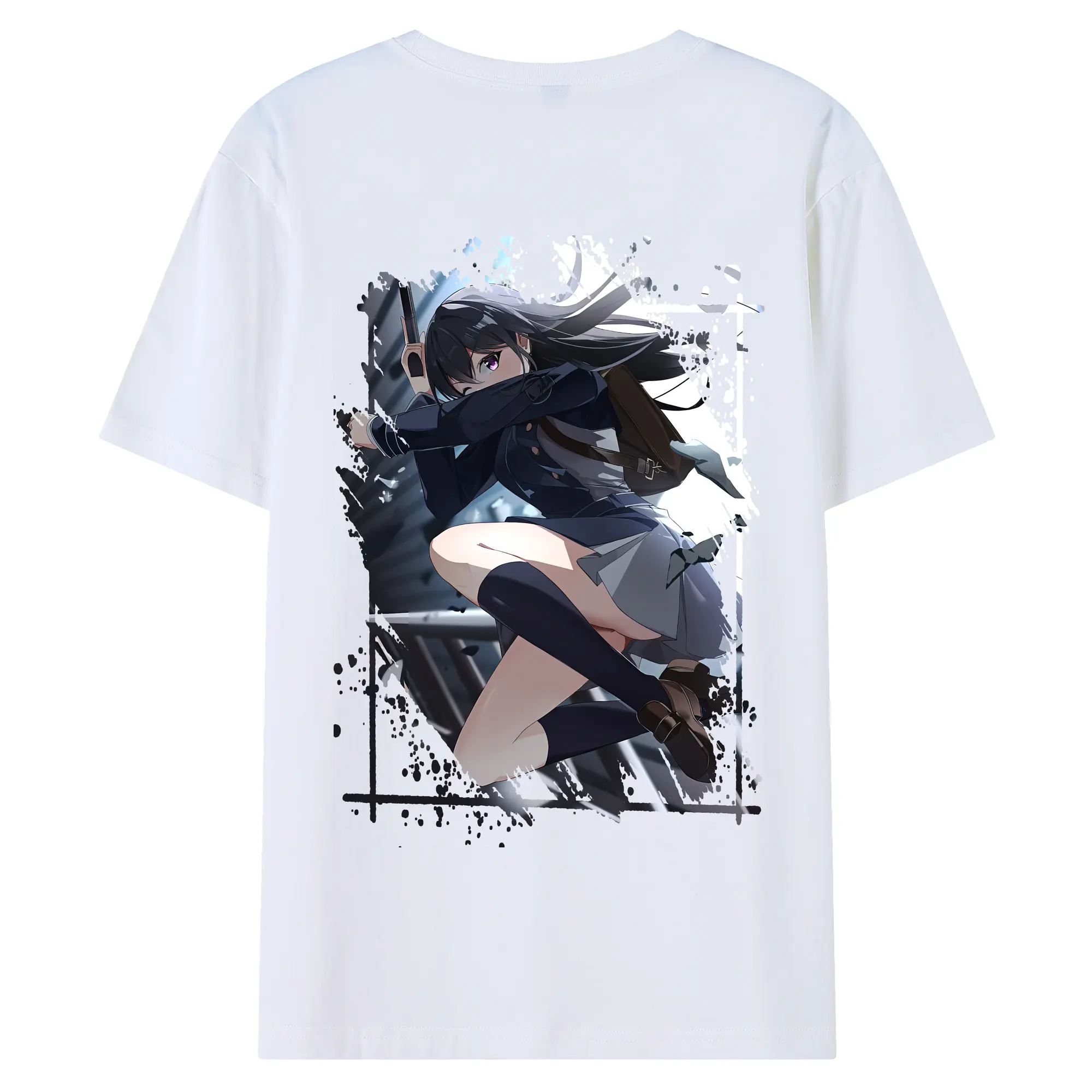 リコリス・リコイル グッズ,井ノ上たきな - 綿100％ 半袖Tシャツ ・ バックプリント ・ 快適 通気性 ・ 日常使い 散歩 スポーツ用