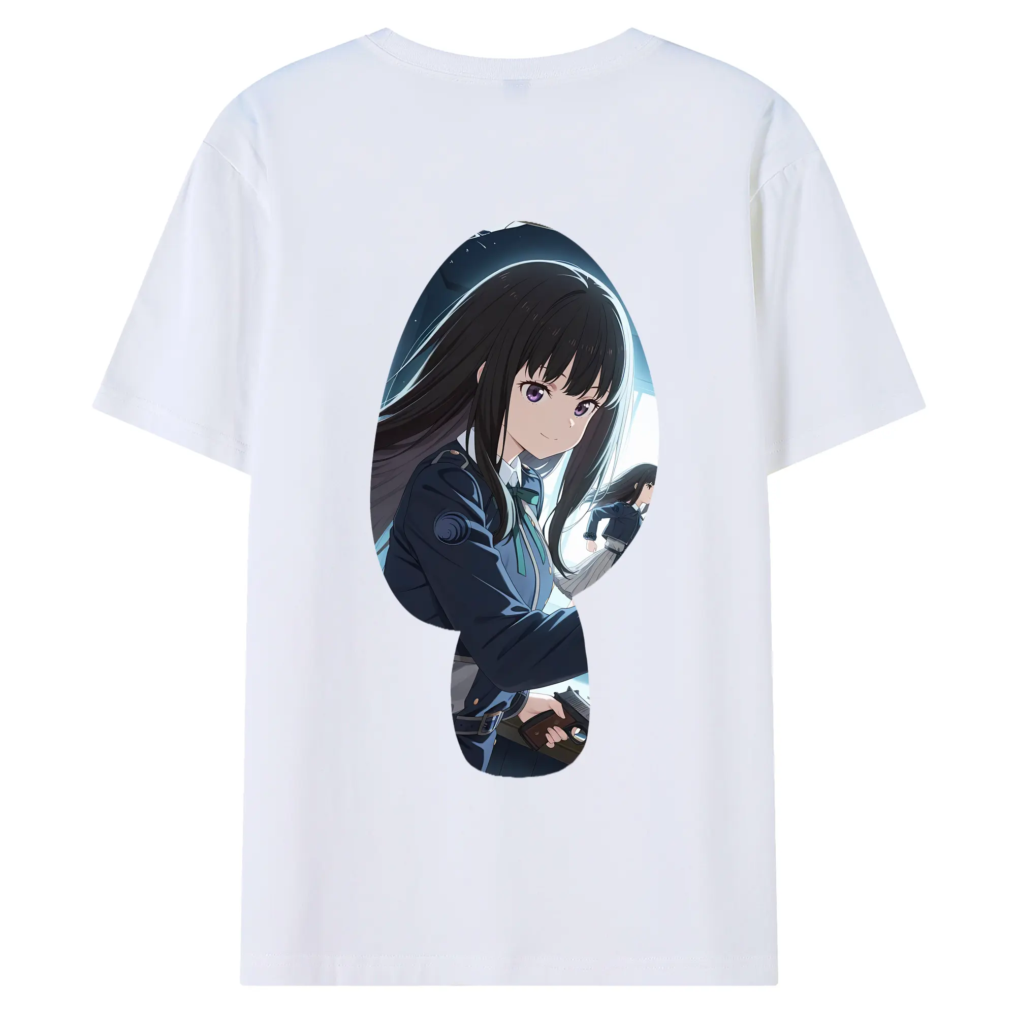 リコリス・リコイル グッズ,井ノ上たきな - 綿100％ 半袖Tシャツ ・ バックプリント ・ 快適 通気性 ・ 日常使い 散歩 スポーツ用