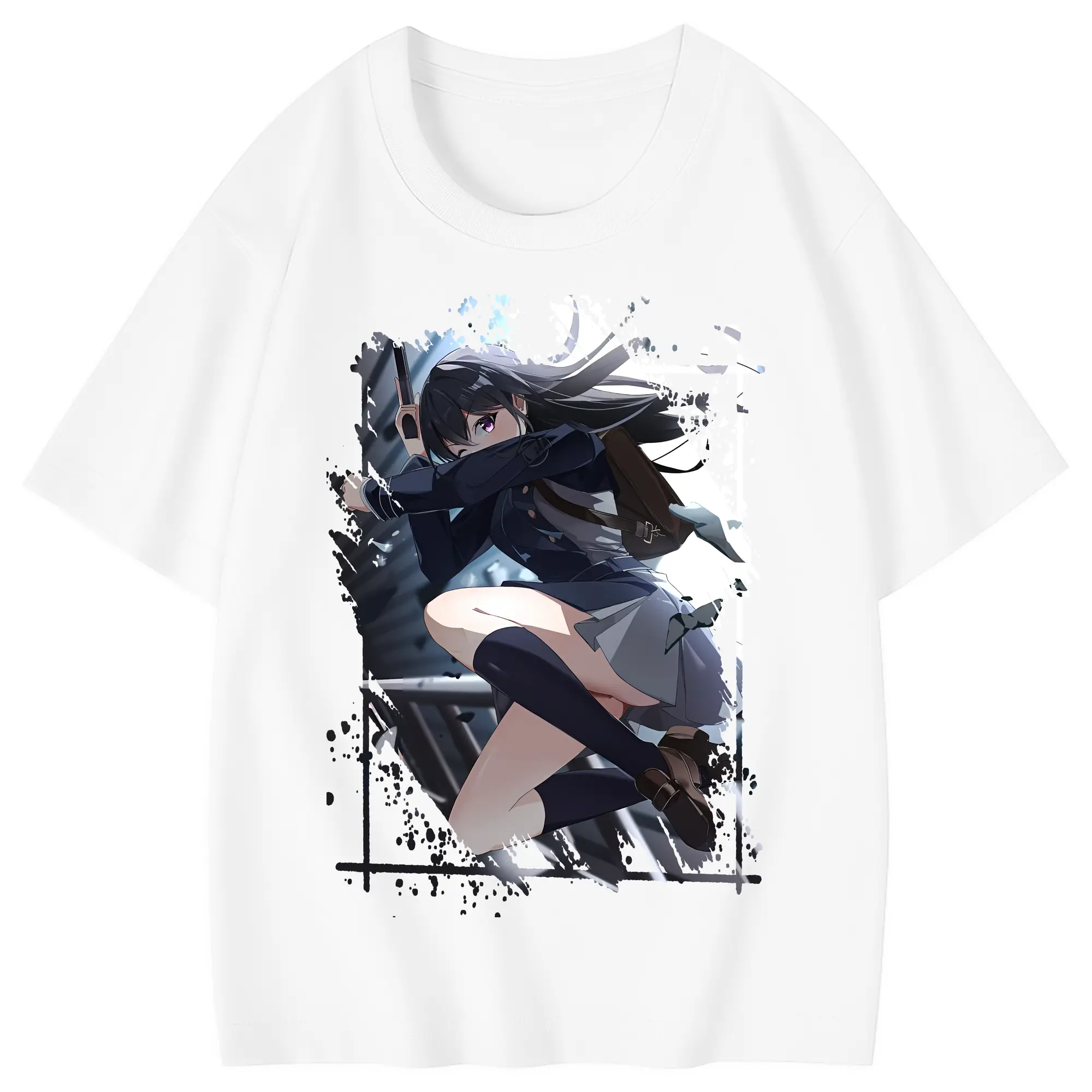 リコリス・リコイル グッズ,井ノ上たきな - 綿100％ キッズTシャツ ・ フロントプリント ・ 快適 通気性 ・ スポーツ カジュアル 散歩用