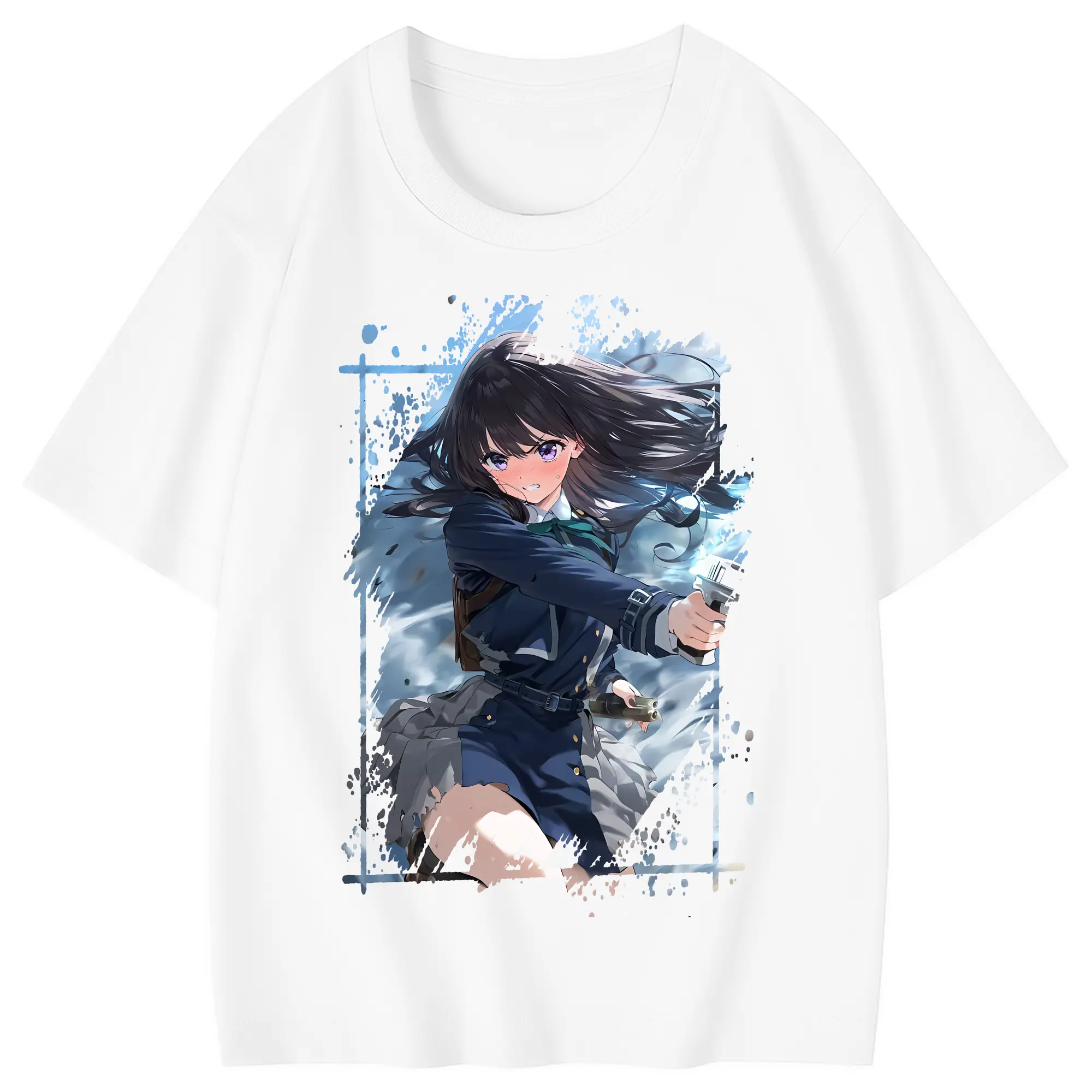 リコリス・リコイル グッズ,井ノ上たきな - 綿100％ キッズTシャツ ・ フロントプリント ・ 快適 通気性 ・ スポーツ カジュアル 散歩用