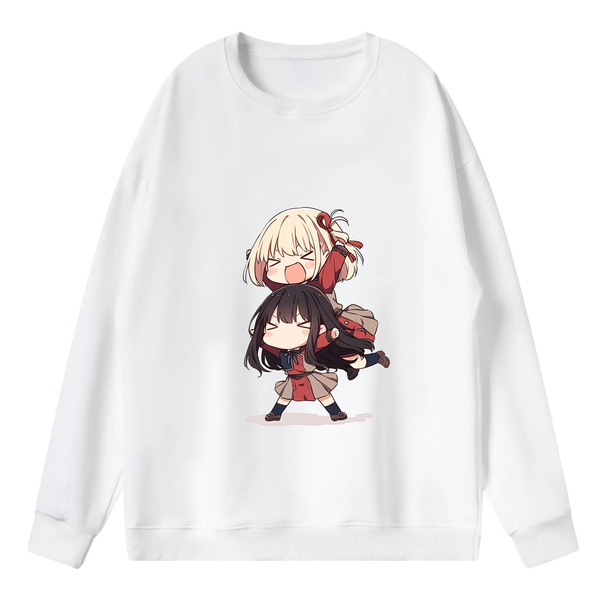 リコリス・リコイル グッズ,井ノ上たきな - 薄手 クルーネック スウェット 裏毛260g · ポリエステル 春秋向け カジュアル 男女兼用 · トレーナー デイリー スポーツ 散歩に最適