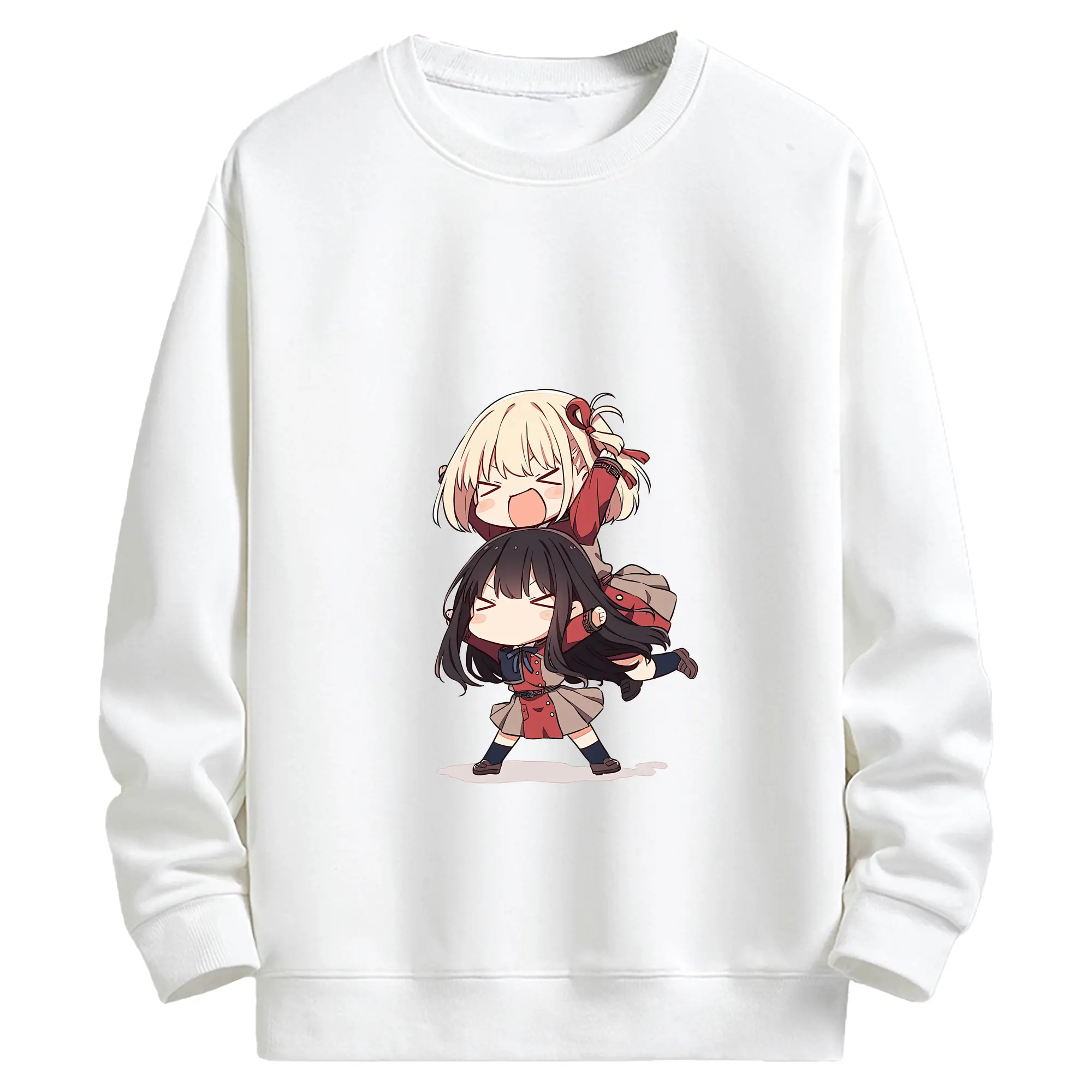 リコリス・リコイル グッズ,井ノ上たきな - キッズ クルーネックスウェットシャツ ・ フロントプリント ・ 綿80％ ポリエステル20％ ・ 快適 通学 スポーツ 日常使い お散歩用