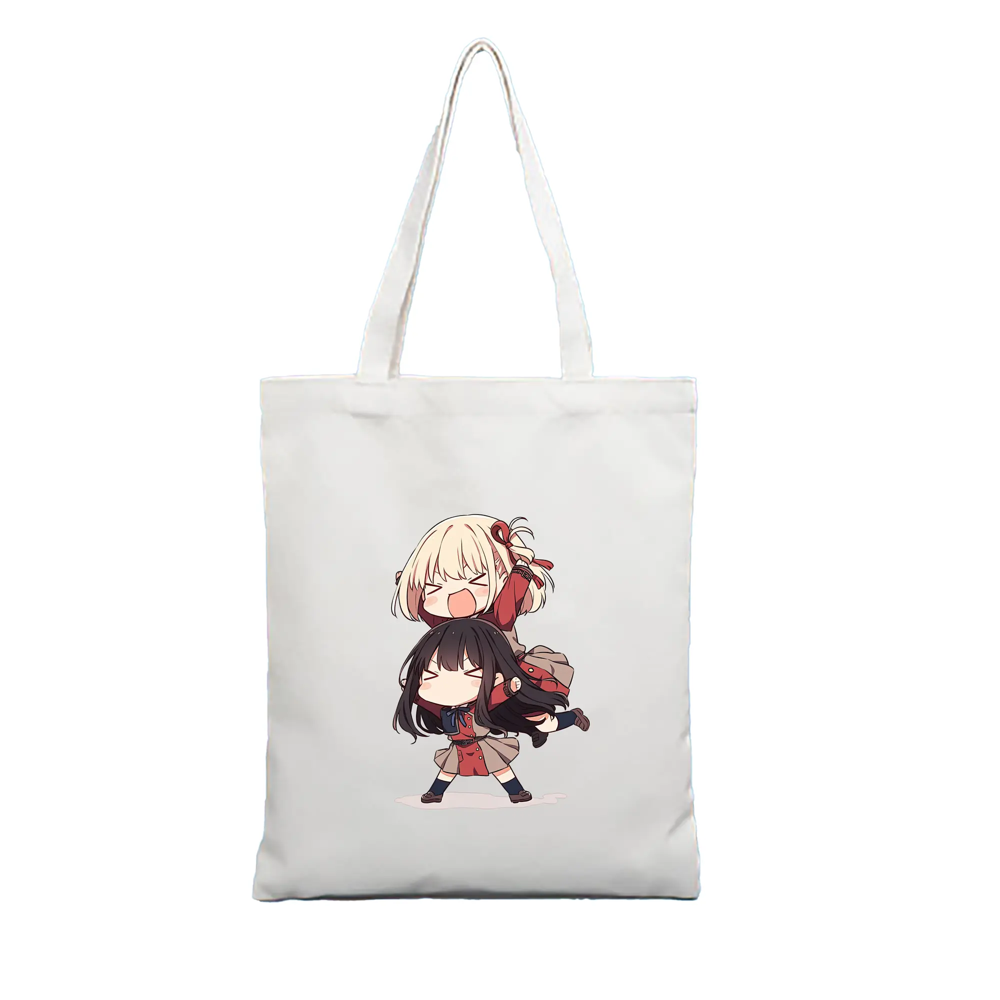 リコリス・リコイル グッズ,井ノ上たきな - 縦型キャンバス手提げバッグ（トートバッグ） ・ キャンバス素材 ・ ショッピング用 ・ 軽量 丈夫 お手入れ簡単