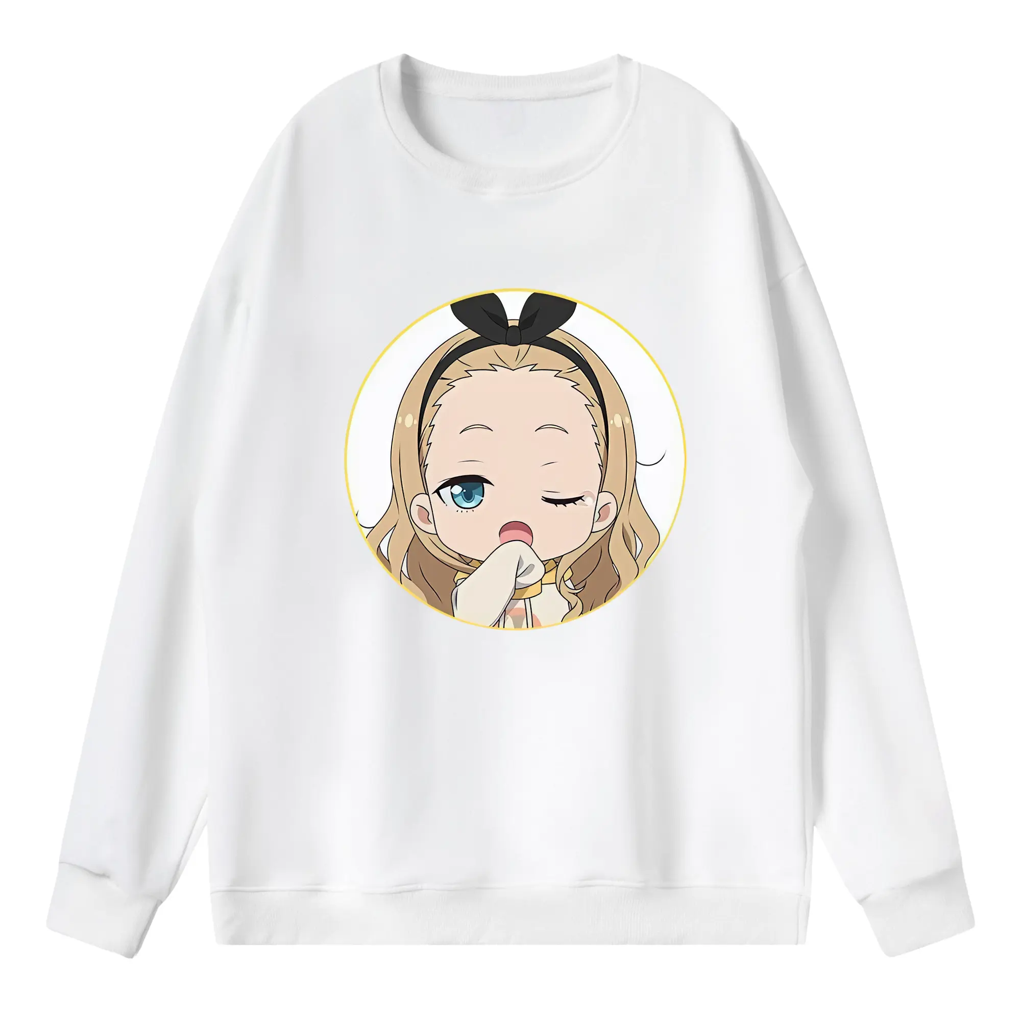 リコリス・リコイル グッズ,クルミ - 薄手 クルーネック スウェット 裏毛260g · ポリエステル 春秋向け カジュアル 男女兼用 · トレーナー デイリー スポーツ 散歩に最適