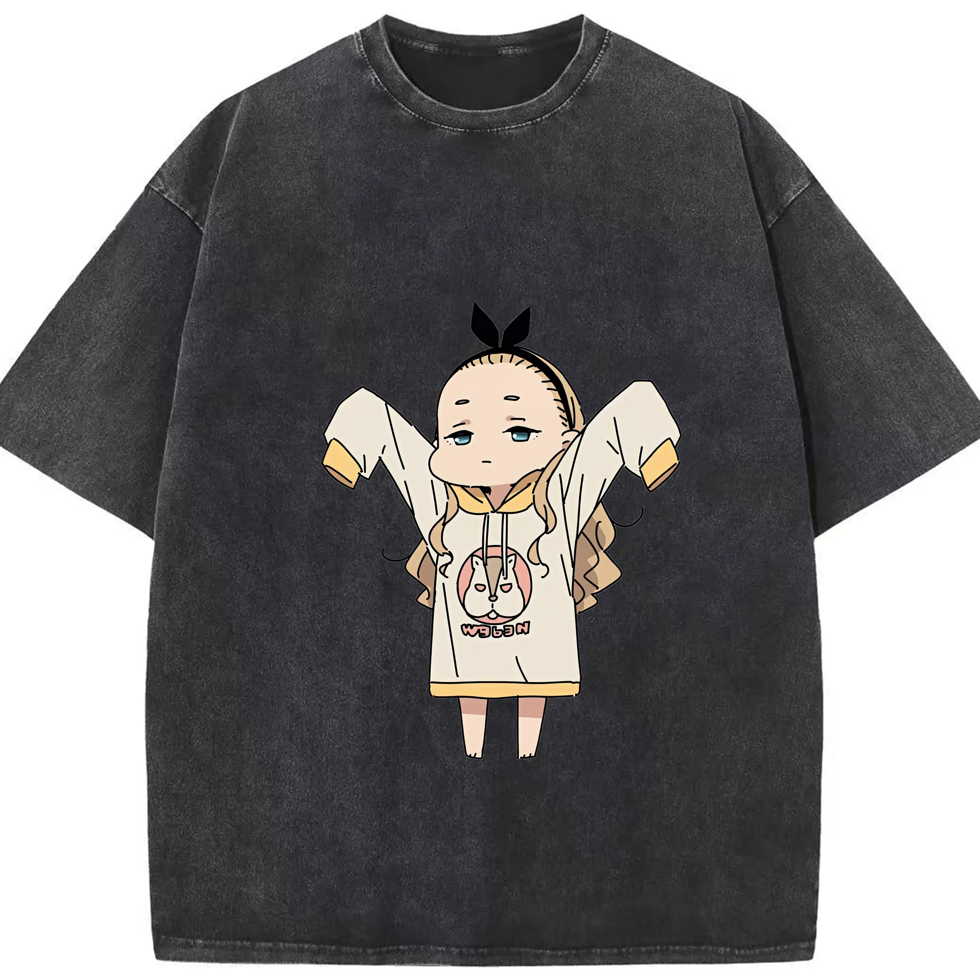 リコリス・リコイル グッズ,クルミ - 綿100％ ヴィンテージ風 半袖Tシャツ ・ フロントプリント ・ 柔らか肌触り ・ 通気性 快適 ・ スポーツ カジュアル 外出用