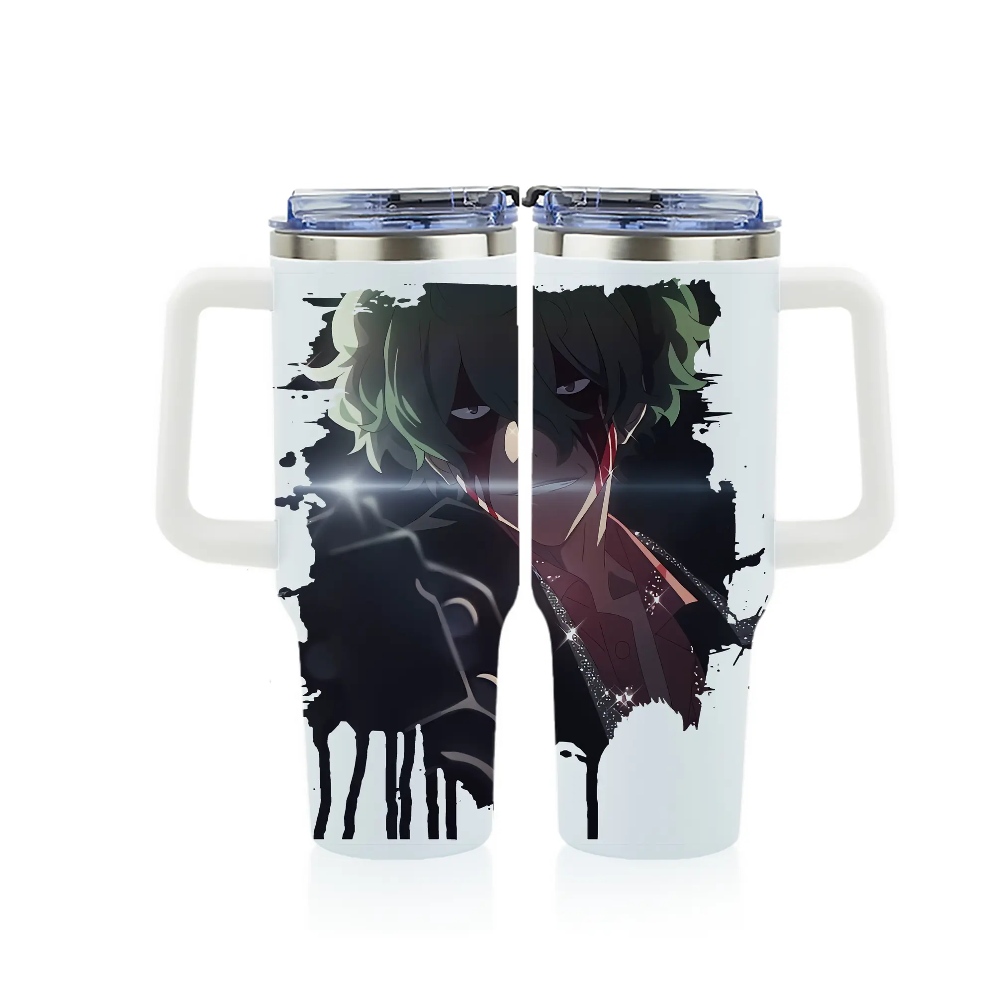 リコリス・リコイル グッズ,真島 - 1200mL フルプリント車用タンブラー ・ 304ステンレス 内側 ・ 201ステンレス 外側 ・ 保温 保冷 ・ 通勤 ドライブ アウトドア用