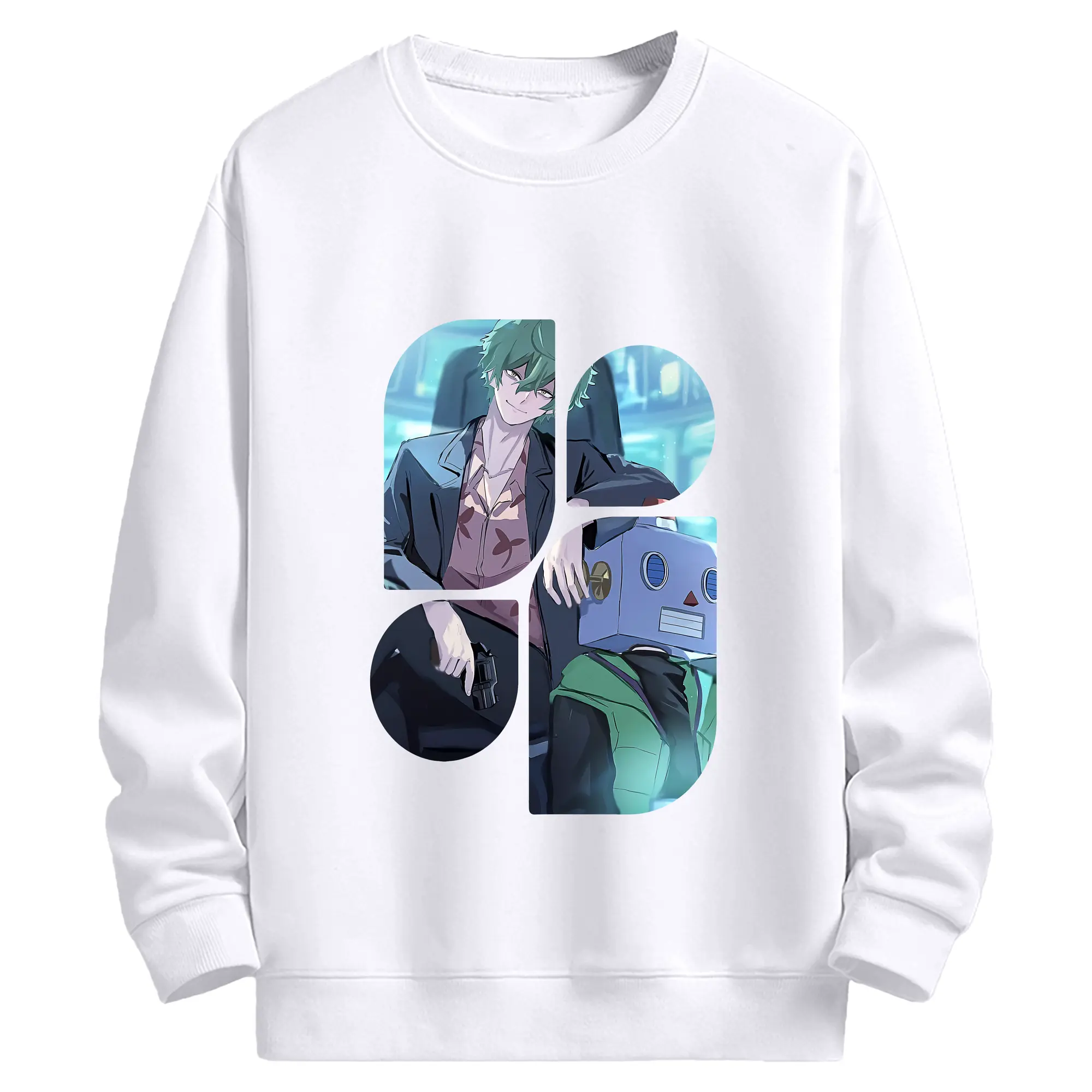 リコリス・リコイル グッズ,真島 - 高品質 クルーネック スウェット ・ コットン59％ ポリエステル41％ ・ ユニセックス 長袖 トレーナー ・ カジュアル デイリー スポーツ 散歩用