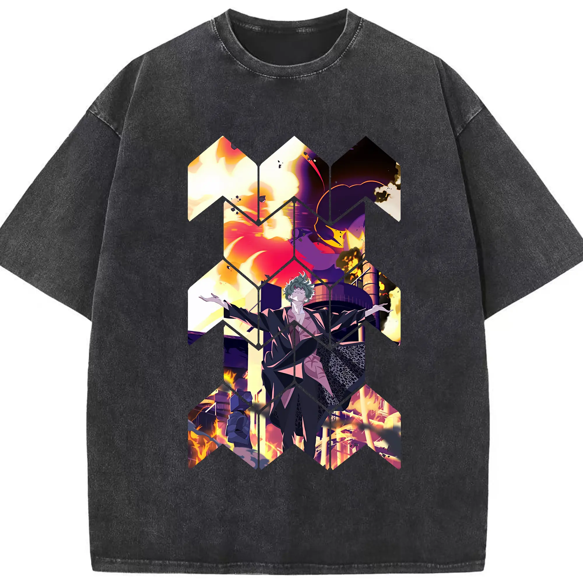 リコリス・リコイル グッズ,真島 - 綿100％ ヴィンテージ風 半袖Tシャツ ・ フロントプリント ・ 柔らか肌触り ・ 通気性 快適 ・ スポーツ カジュアル 外出用