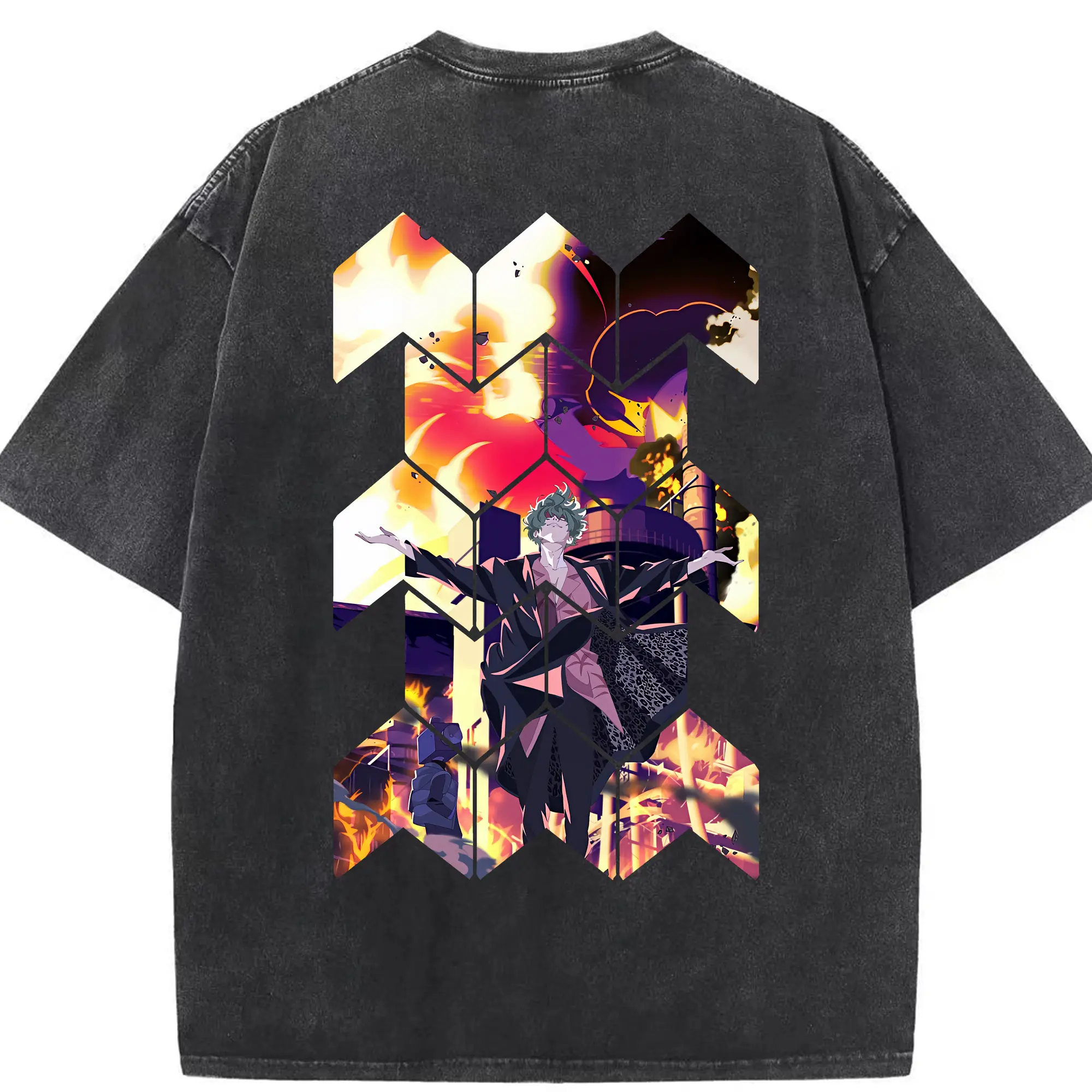 リコリス・リコイル グッズ,真島 - 綿100％ ヴィンテージ風 半袖Tシャツ ・ 背面プリント ・ 柔らか肌触り ・ 通気性 快適 ・ スポーツ カジュアル 外出用