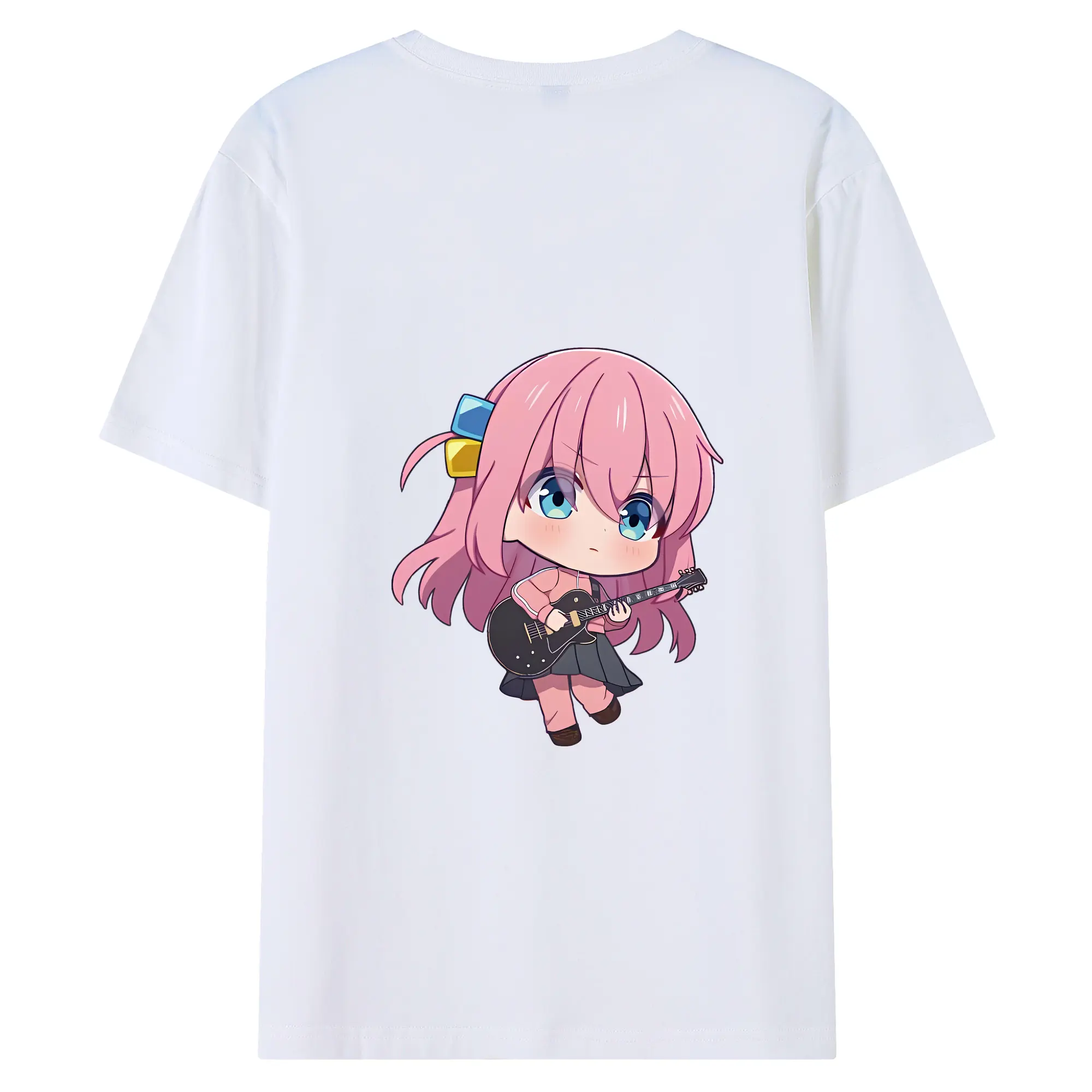 ぼっちざろっく！ グッズ,後藤ひとり - 綿100％ 半袖Tシャツ ・ バックプリント ・ 快適 通気性 ・ 日常使い 散歩 スポーツ用