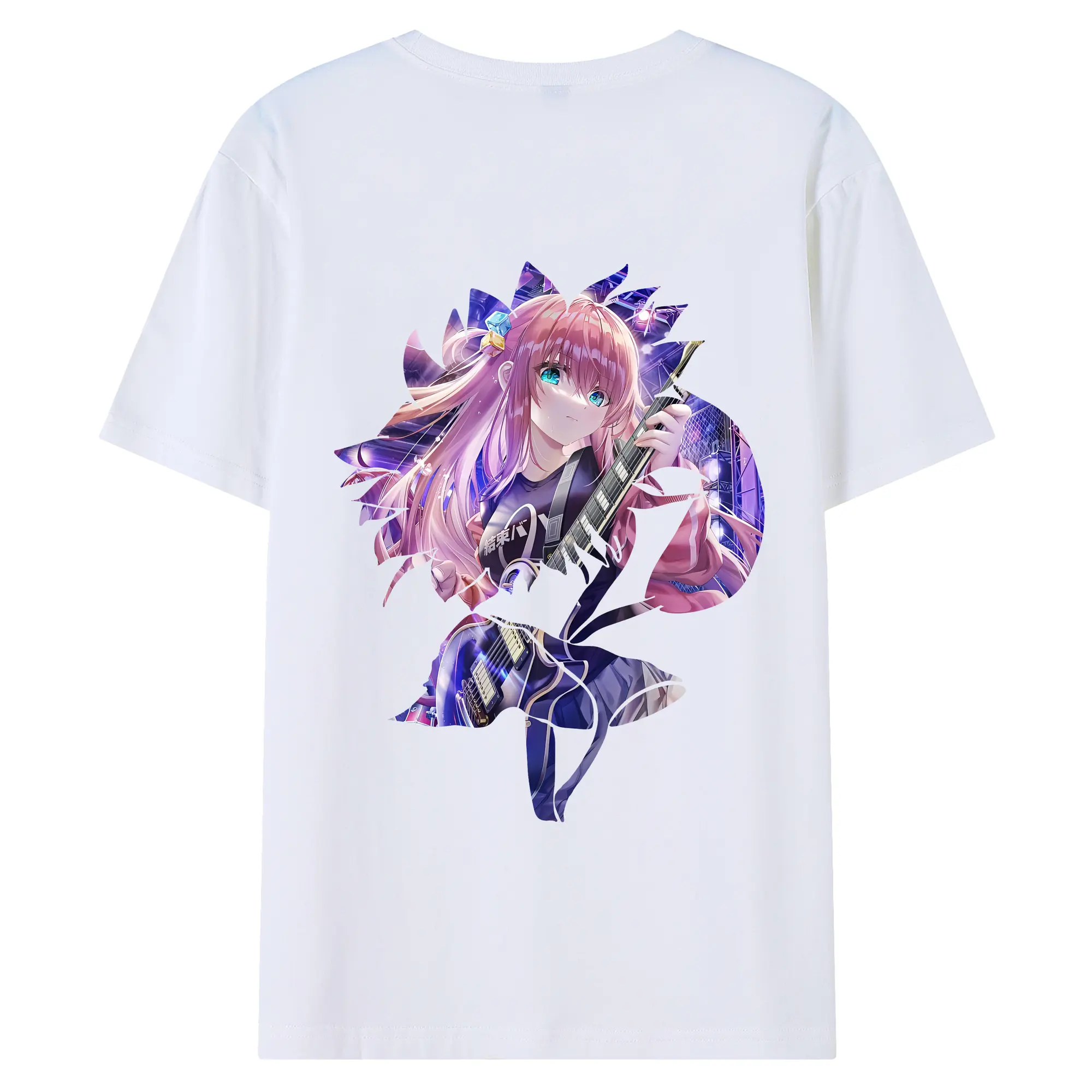 ぼっちざろっく！ グッズ,後藤ひとり - 綿100％ 半袖Tシャツ ・ バックプリント ・ 快適 通気性 ・ 日常使い 散歩 スポーツ用