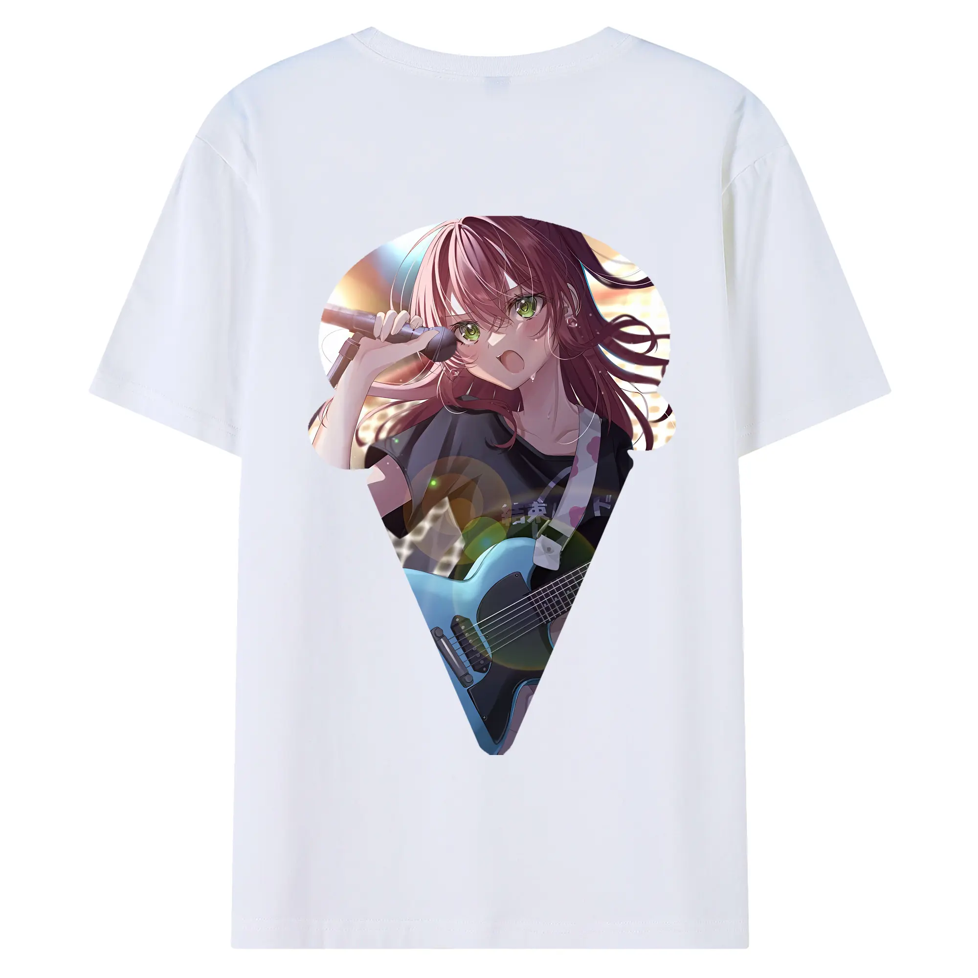 ぼっちざろっく！ グッズ,後藤ひとり - 綿100％ 半袖Tシャツ ・ バックプリント ・ 快適 通気性 ・ 日常使い 散歩 スポーツ用