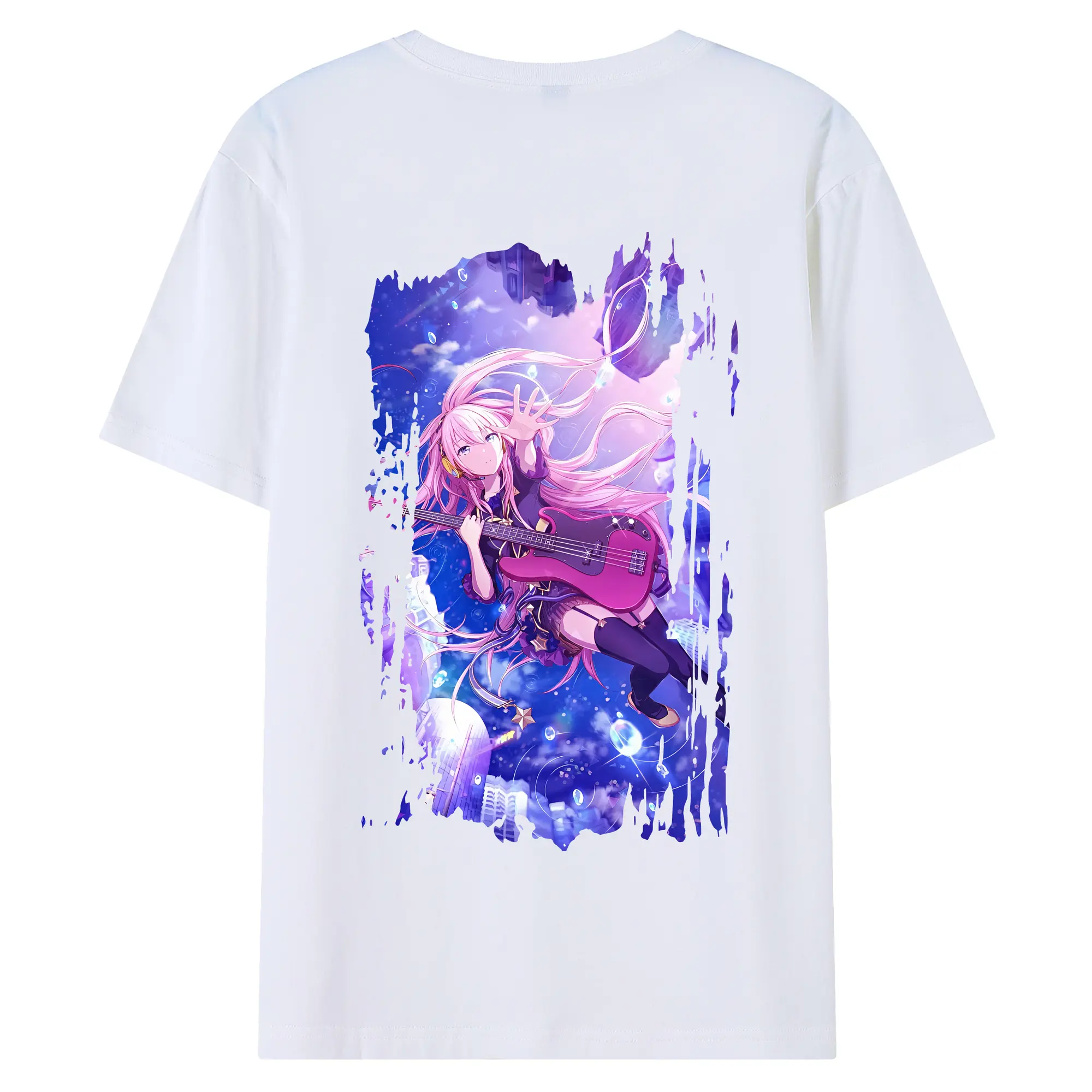 ぼっちざろっく！ グッズ,後藤ひとり - 綿100％ 半袖Tシャツ ・ バックプリント ・ 快適 通気性 ・ 日常使い 散歩 スポーツ用