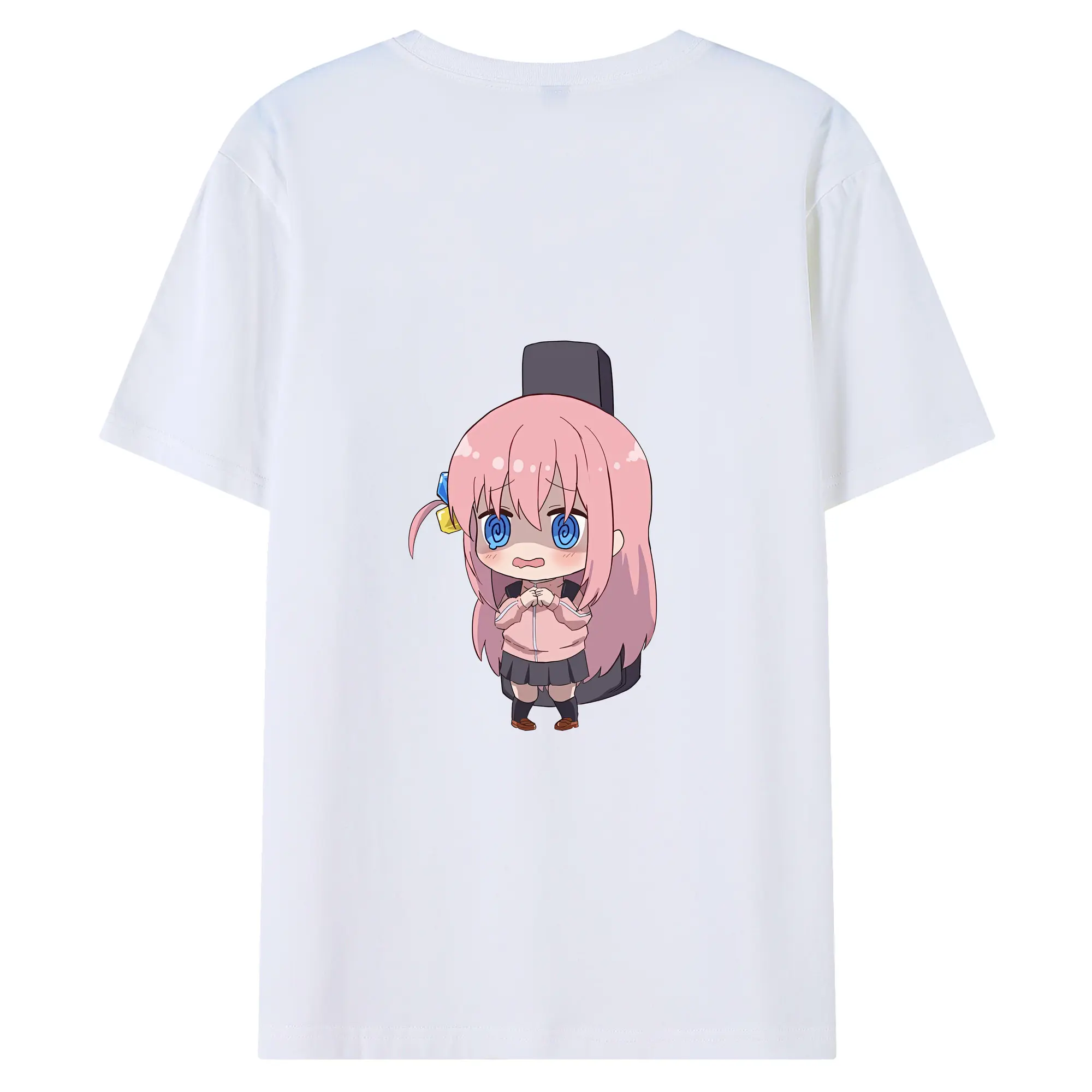 ぼっちざろっく！ グッズ,後藤ひとり - 綿100％ 半袖Tシャツ ・ バックプリント ・ 快適 通気性 ・ 日常使い 散歩 スポーツ用