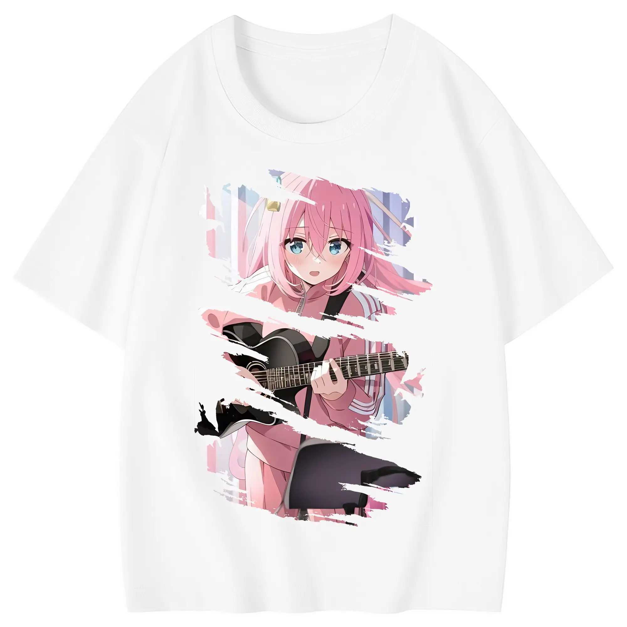 ぼっちざろっく！ グッズ,後藤ひとり - 綿100％ キッズTシャツ ・ フロントプリント ・ 快適 通気性 ・ スポーツ カジュアル 散歩用