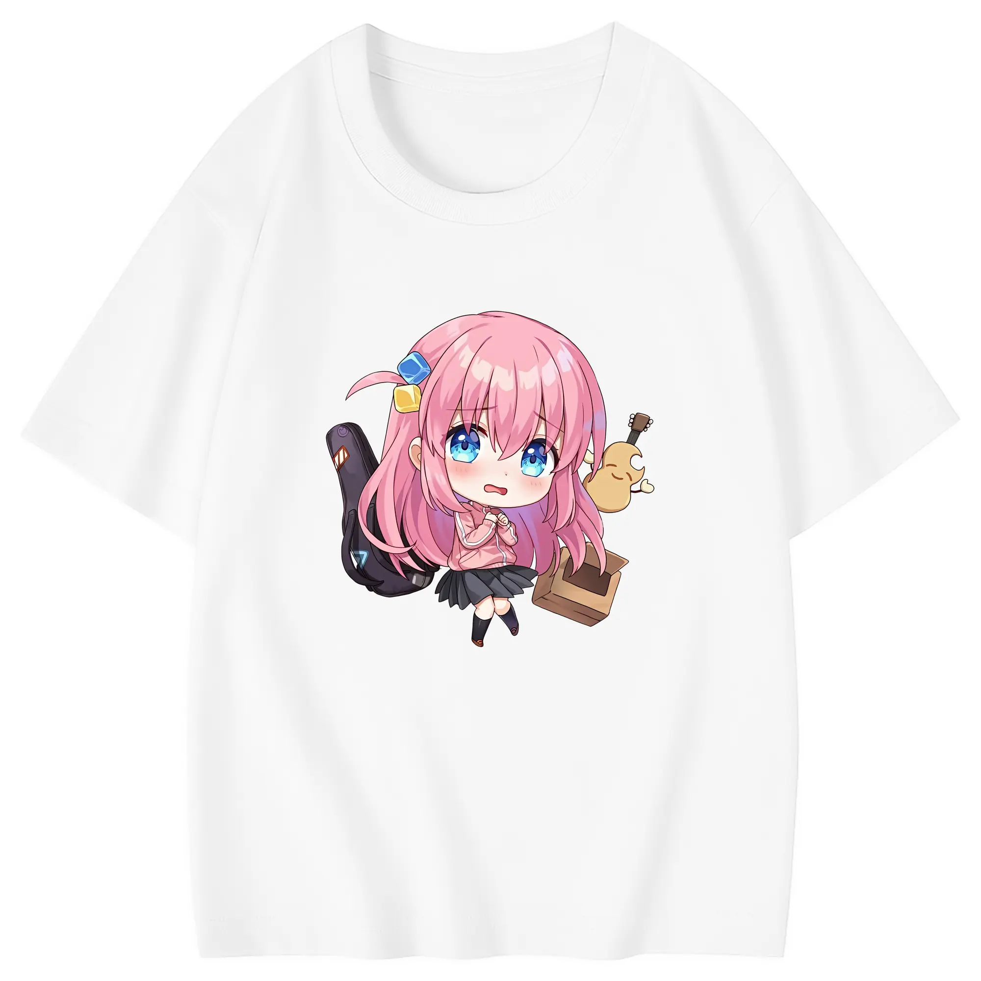 ぼっちざろっく！ グッズ,後藤ひとり - 綿100％ キッズTシャツ ・ フロントプリント ・ 快適 通気性 ・ スポーツ カジュアル 散歩用