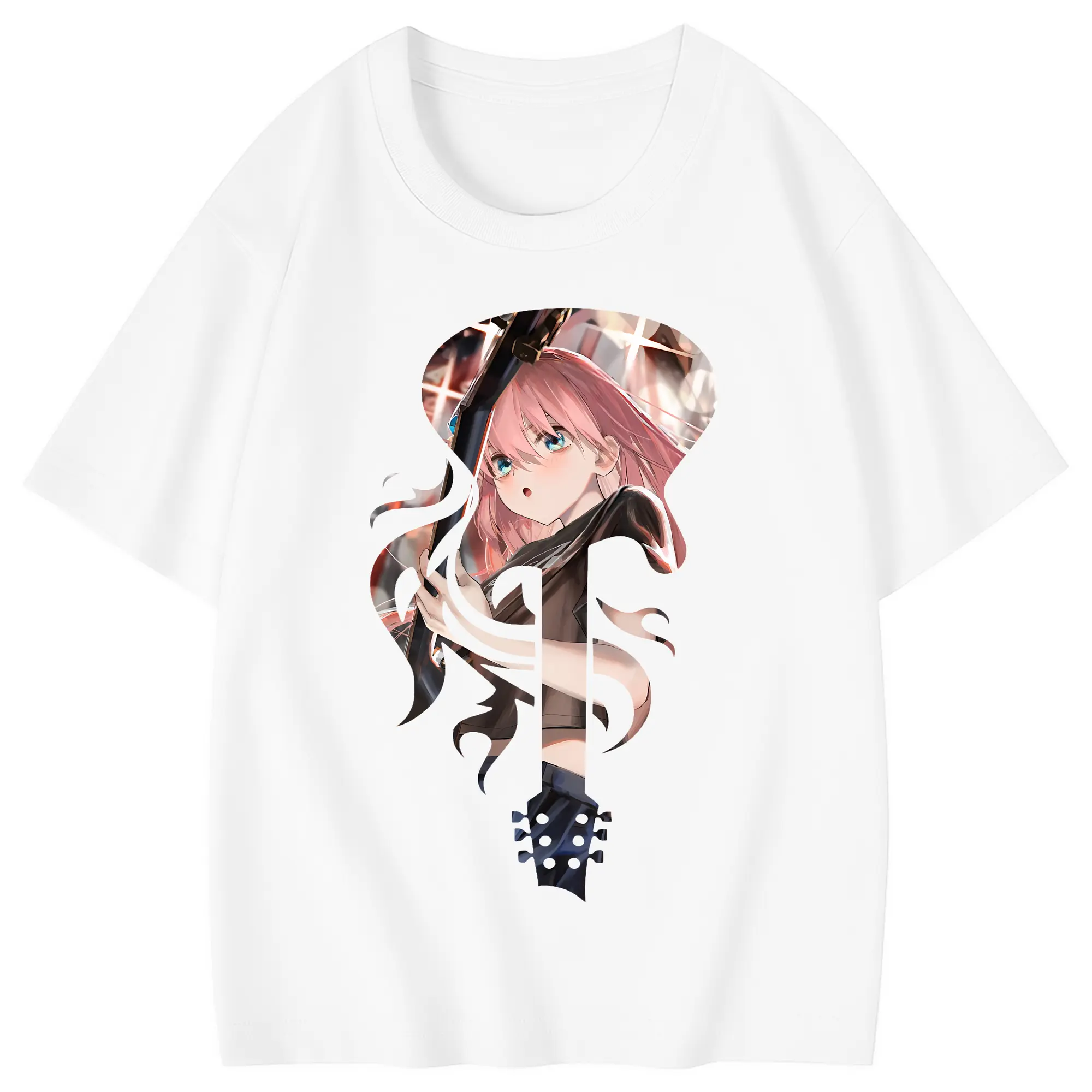 ぼっちざろっく！ グッズ,後藤ひとり - 綿100％ キッズTシャツ ・ フロントプリント ・ 快適 通気性 ・ スポーツ カジュアル 散歩用