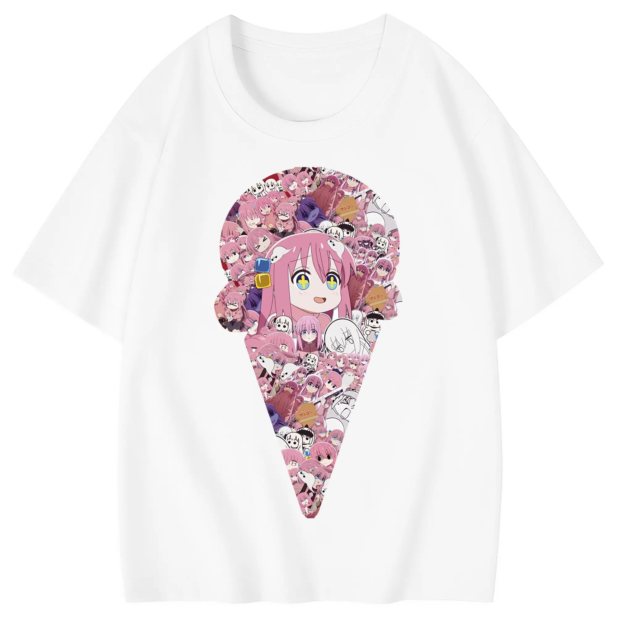 ぼっちざろっく！ グッズ,後藤ひとり - 綿100％ キッズTシャツ ・ フロントプリント ・ 快適 通気性 ・ スポーツ カジュアル 散歩用