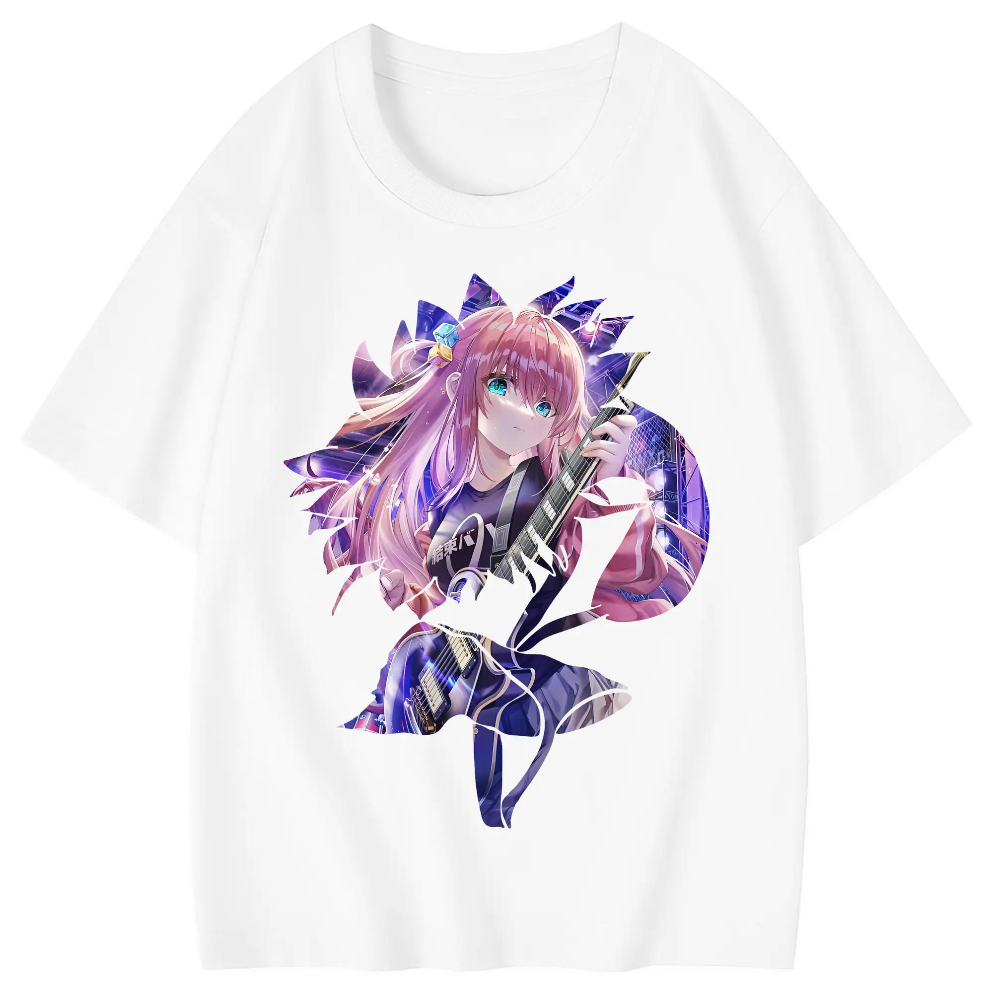 ぼっちざろっく！ グッズ,後藤ひとり - 綿100％ キッズTシャツ ・ フロントプリント ・ 快適 通気性 ・ スポーツ カジュアル 散歩用