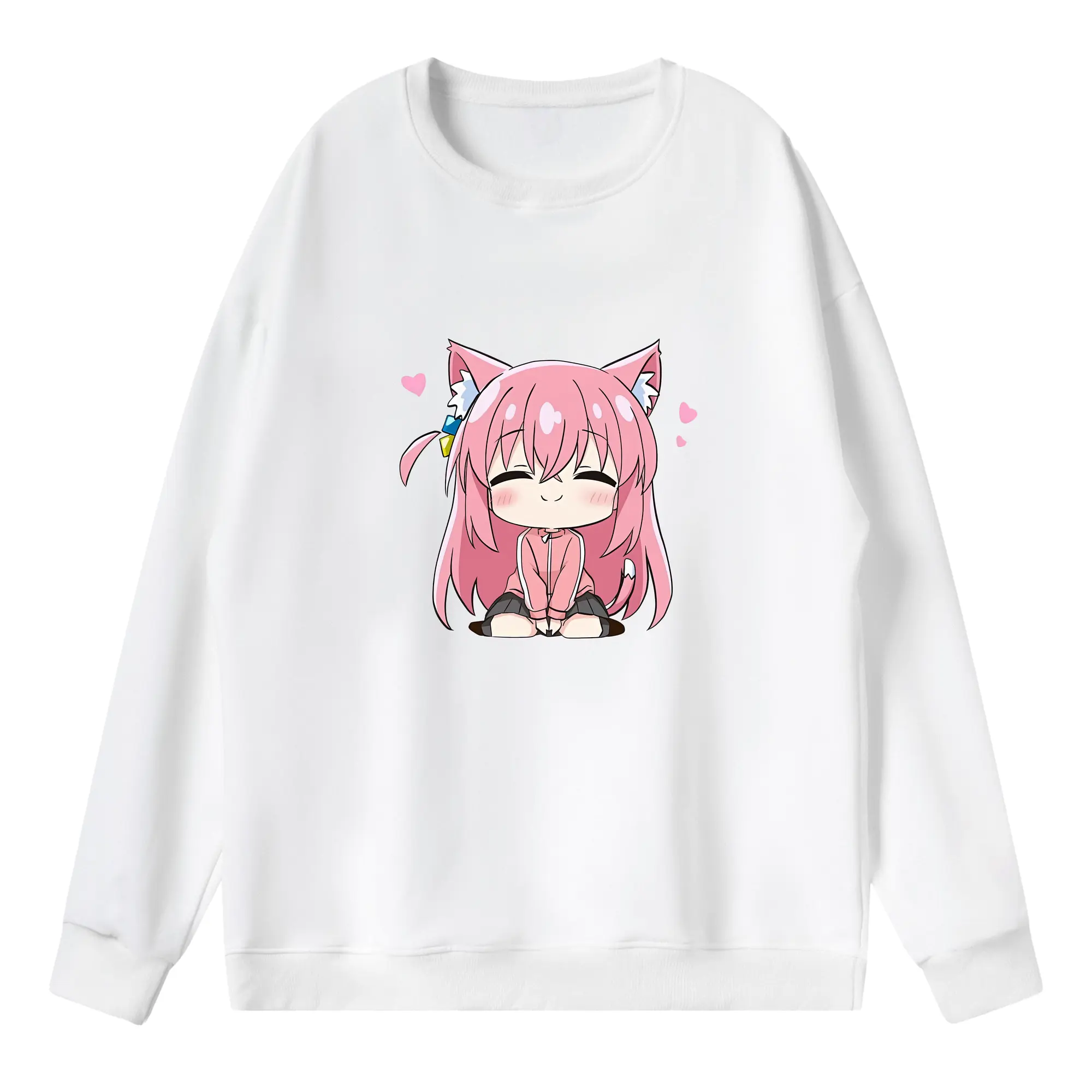 ぼっちざろっく！ グッズ,後藤ひとり - 薄手 クルーネック スウェット 裏毛260g · ポリエステル 春秋向け カジュアル 男女兼用 · トレーナー デイリー スポーツ 散歩に最適