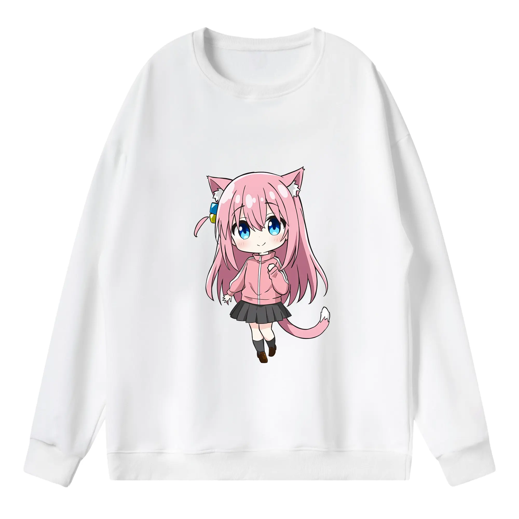 ぼっちざろっく！ グッズ,後藤ひとり - 薄手 クルーネック スウェット 裏毛260g · ポリエステル 春秋向け カジュアル 男女兼用 · トレーナー デイリー スポーツ 散歩に最適