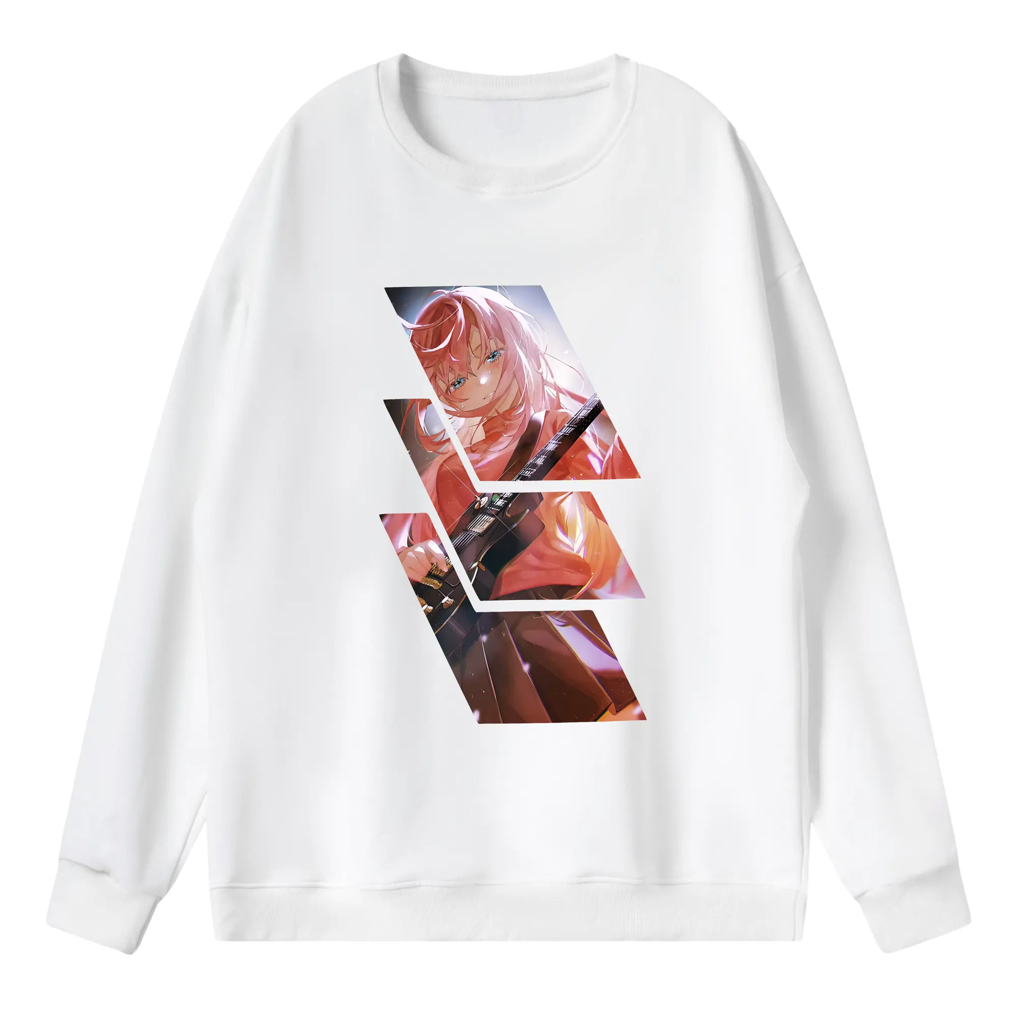 ぼっちざろっく！ グッズ,後藤ひとり - 薄手 クルーネック スウェット 裏毛260g · ポリエステル 春秋向け カジュアル 男女兼用 · トレーナー デイリー スポーツ 散歩に最適