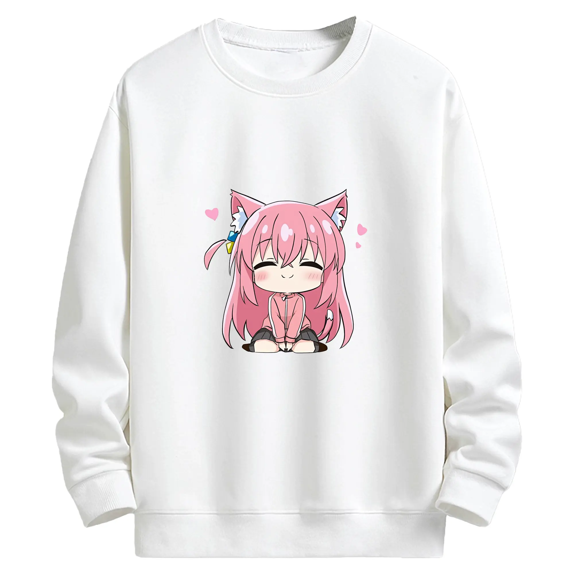 ぼっちざろっく！ グッズ,後藤ひとり - キッズ クルーネックスウェットシャツ ・ フロントプリント ・ 綿80％ ポリエステル20％ ・ 快適 通学 スポーツ 日常使い お散歩用