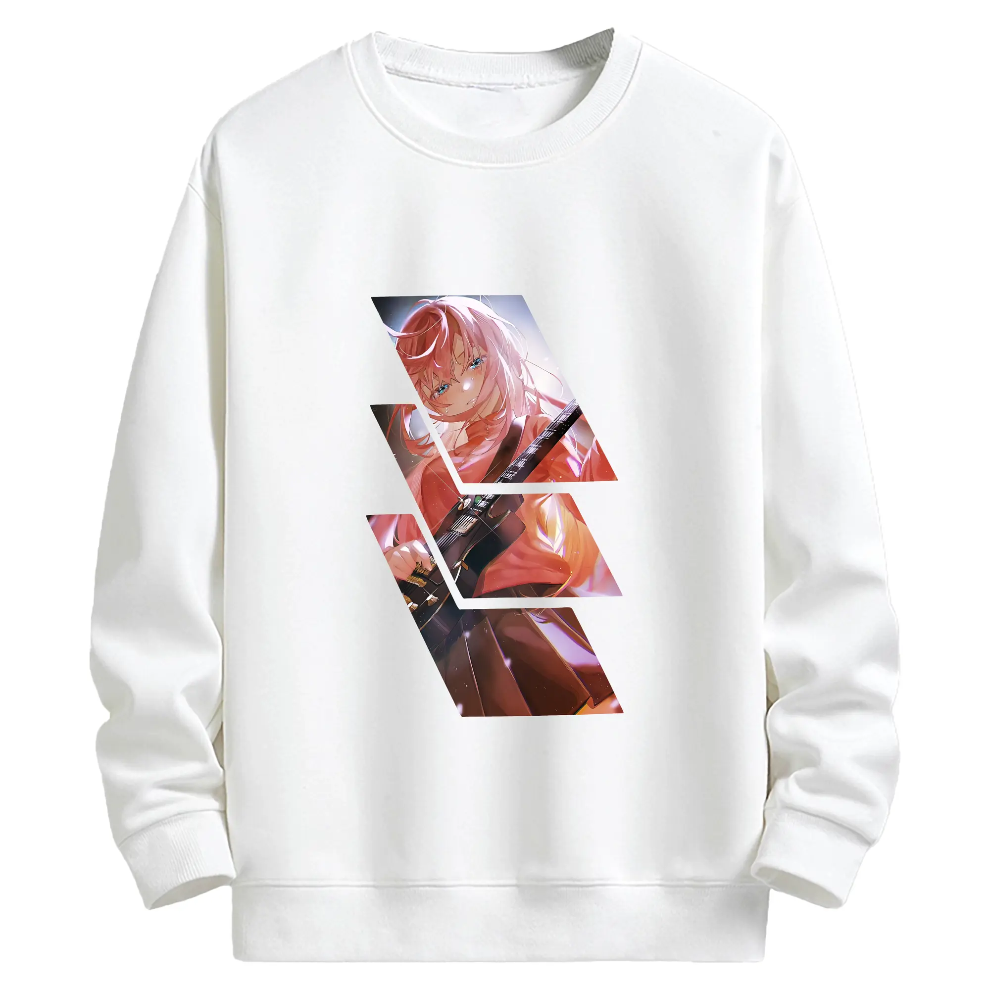 ぼっちざろっく！ グッズ,後藤ひとり - キッズ クルーネックスウェットシャツ ・ フロントプリント ・ 綿80％ ポリエステル20％ ・ 快適 通学 スポーツ 日常使い お散歩用