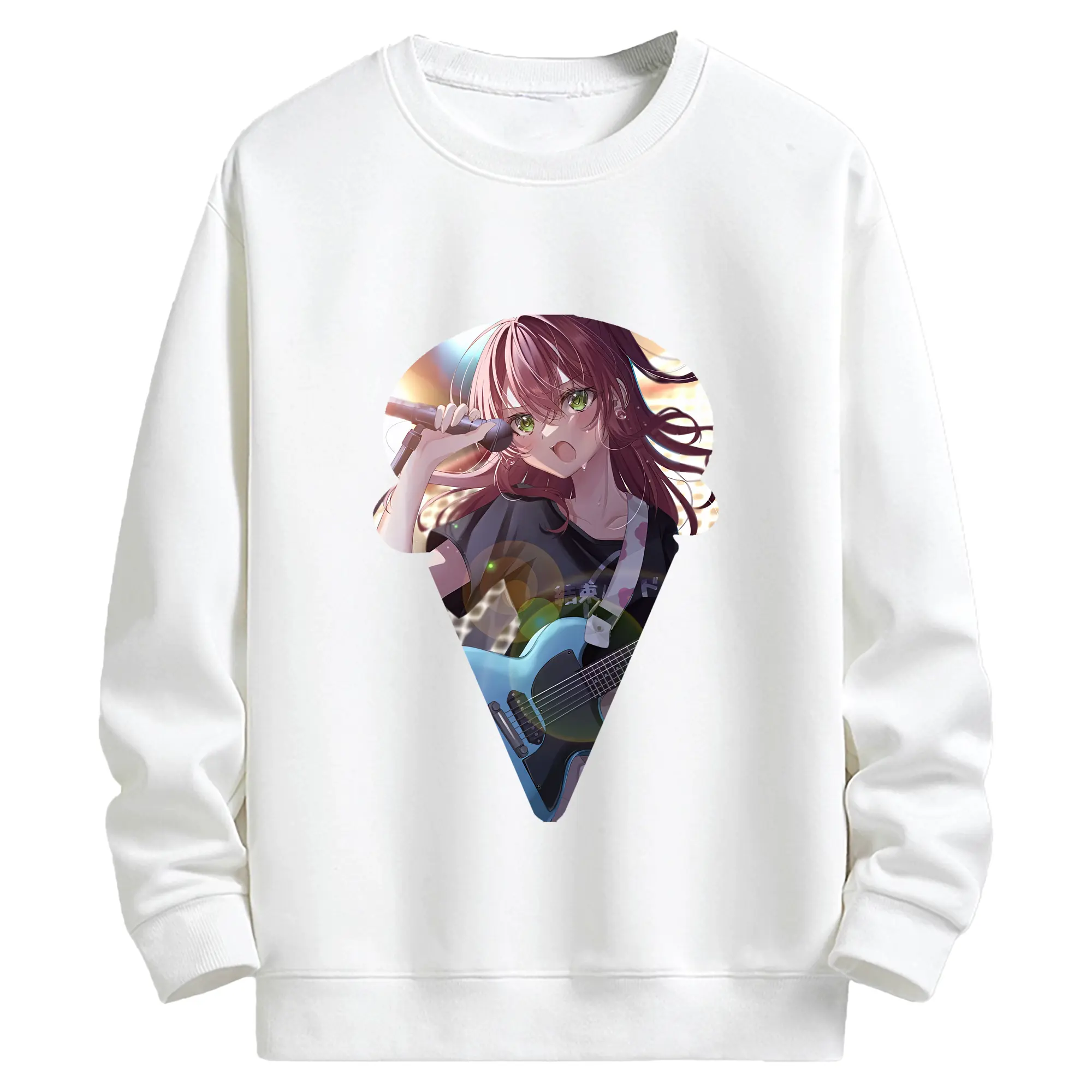 ぼっちざろっく！ グッズ,後藤ひとり - キッズ クルーネックスウェットシャツ ・ フロントプリント ・ 綿80％ ポリエステル20％ ・ 快適 通学 スポーツ 日常使い お散歩用