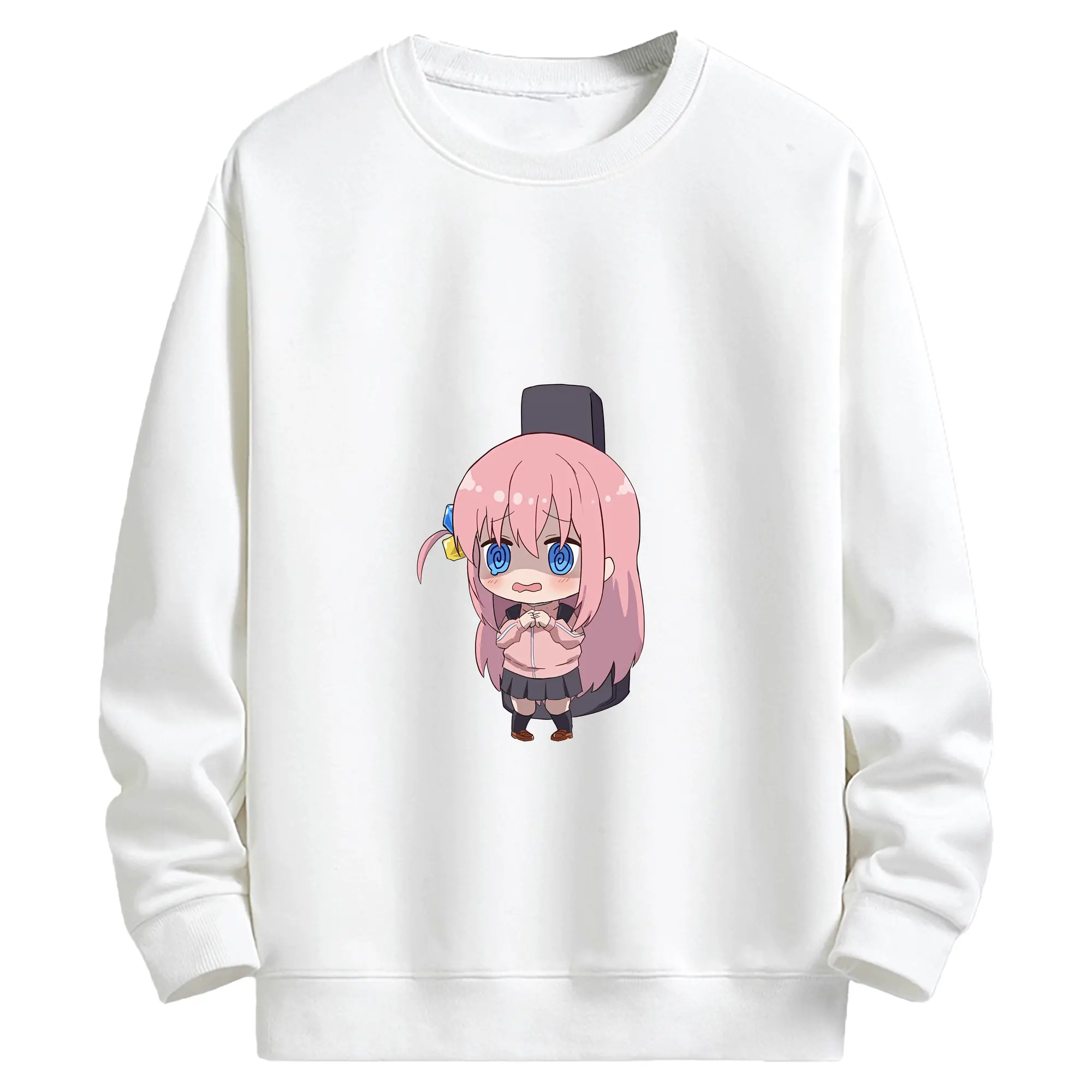 ぼっちざろっく！ グッズ,後藤ひとり - キッズ クルーネックスウェットシャツ ・ フロントプリント ・ 綿80％ ポリエステル20％ ・ 快適 通学 スポーツ 日常使い お散歩用