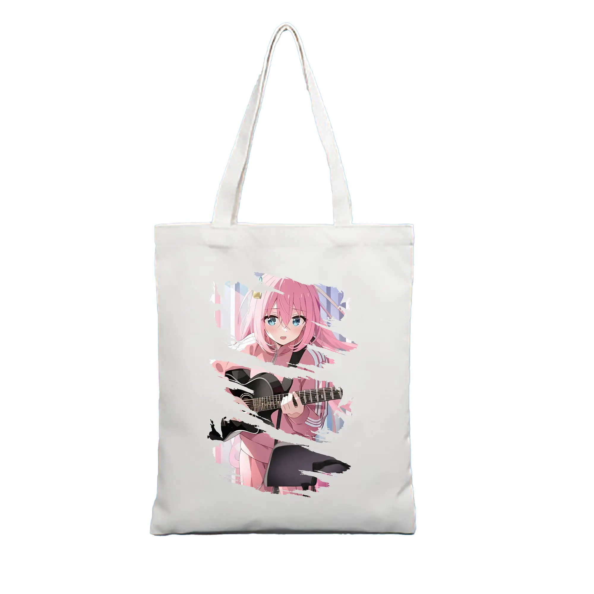 ぼっちざろっく！ グッズ,後藤ひとり - 縦型キャンバス手提げバッグ（トートバッグ） ・ キャンバス素材 ・ ショッピング用 ・ 軽量 丈夫 お手入れ簡単