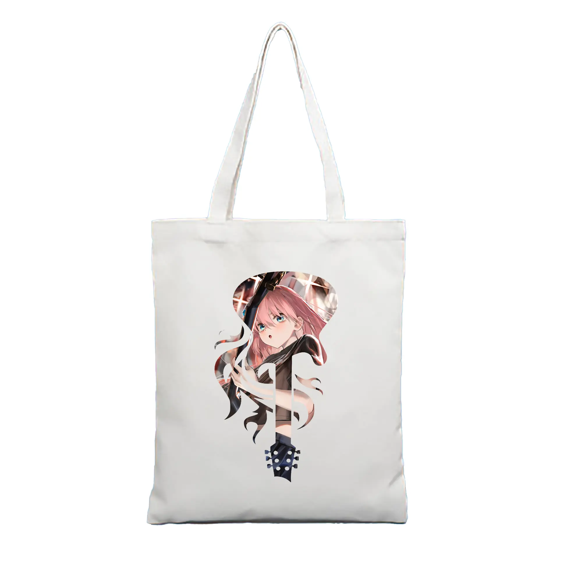 ぼっちざろっく！ グッズ,後藤ひとり - 縦型キャンバス手提げバッグ（トートバッグ） ・ キャンバス素材 ・ ショッピング用 ・ 軽量 丈夫 お手入れ簡単