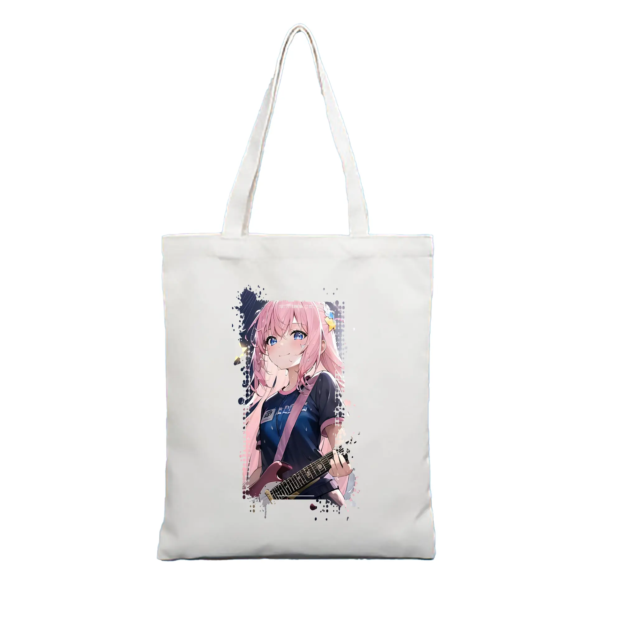 ぼっちざろっく！ グッズ,後藤ひとり - 縦型キャンバス手提げバッグ（トートバッグ） ・ キャンバス素材 ・ ショッピング用 ・ 軽量 丈夫 お手入れ簡単