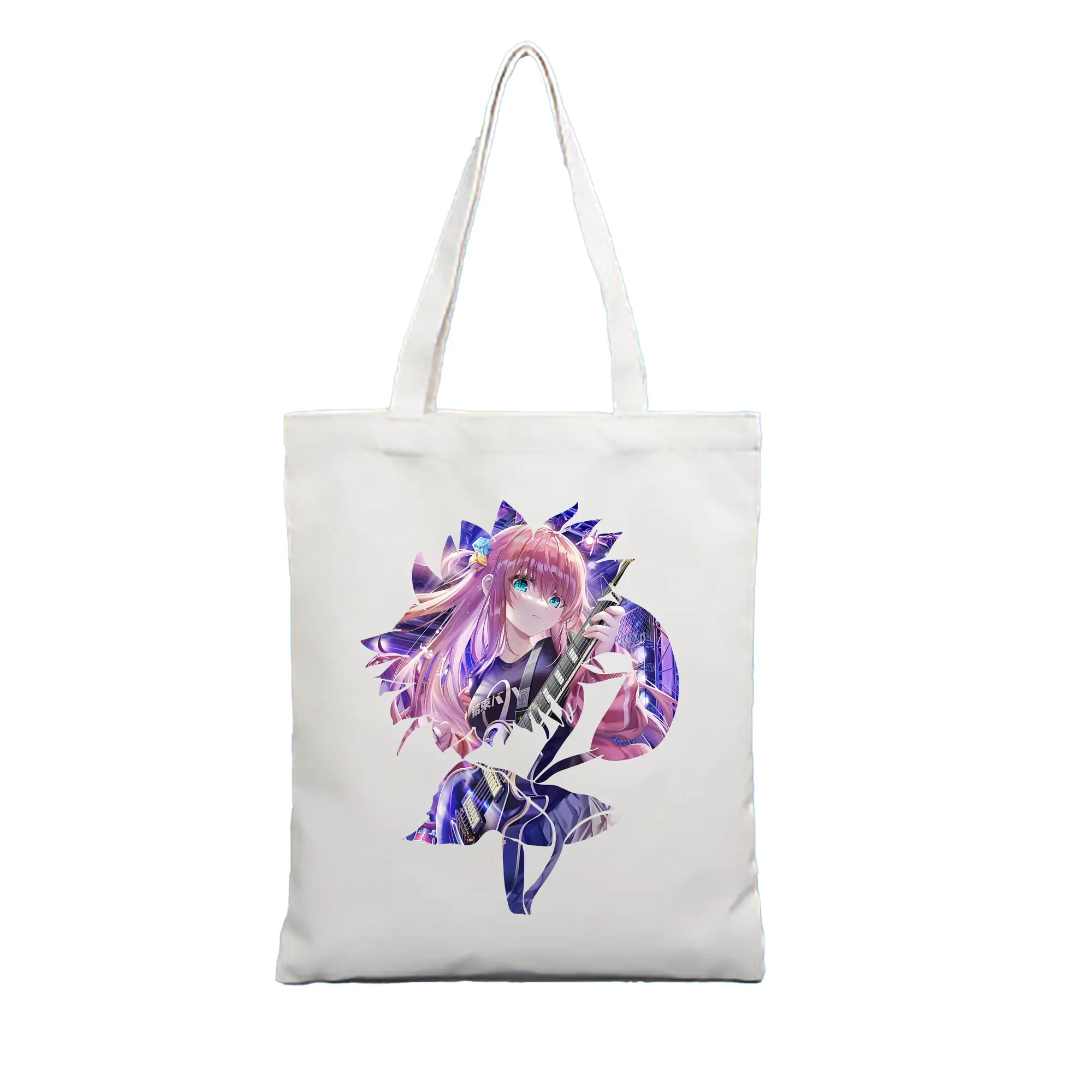 ぼっちざろっく！ グッズ,後藤ひとり - 縦型キャンバス手提げバッグ（トートバッグ） ・ キャンバス素材 ・ ショッピング用 ・ 軽量 丈夫 お手入れ簡単