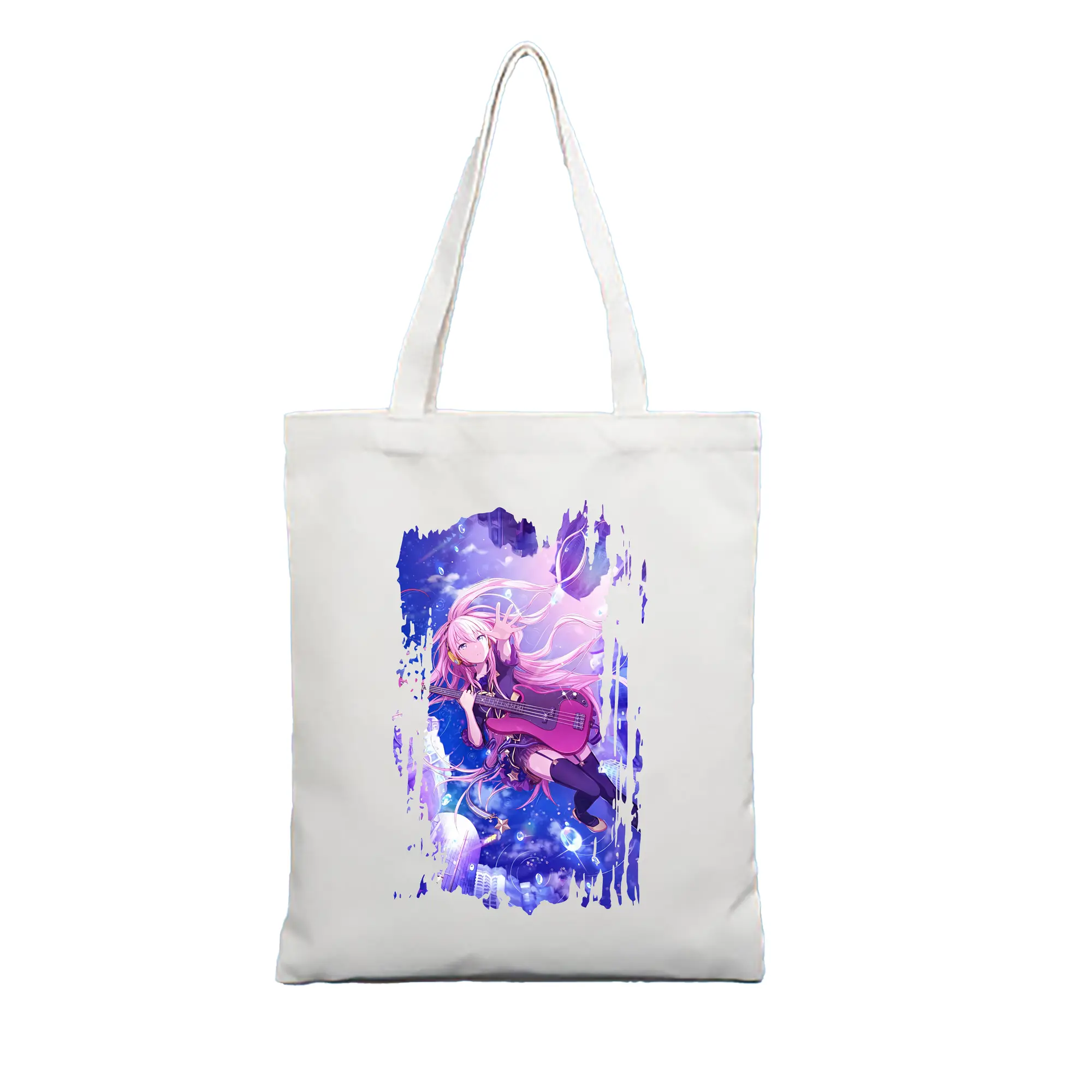 ぼっちざろっく！ グッズ,後藤ひとり - 縦型キャンバス手提げバッグ（トートバッグ） ・ キャンバス素材 ・ ショッピング用 ・ 軽量 丈夫 お手入れ簡単